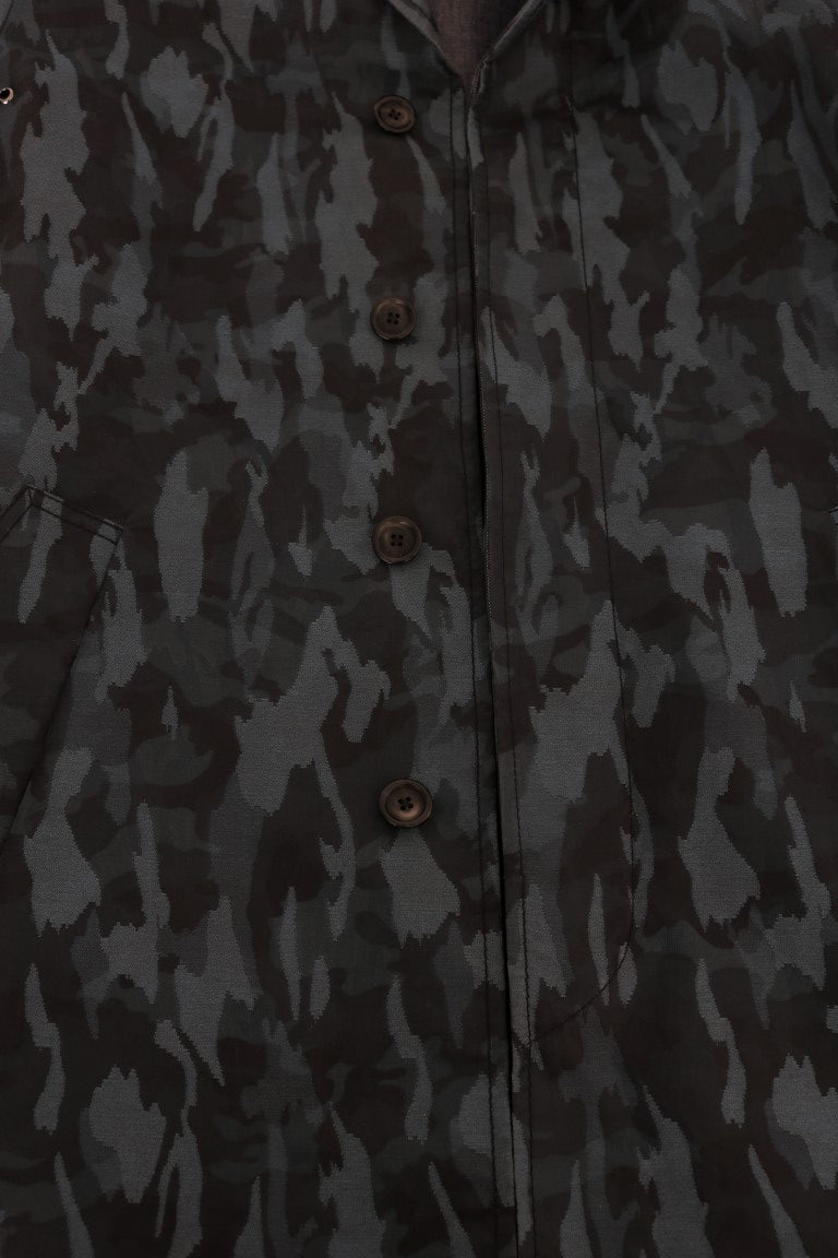 Trench-coat camouflage bleu Dolce &amp; Gabbana