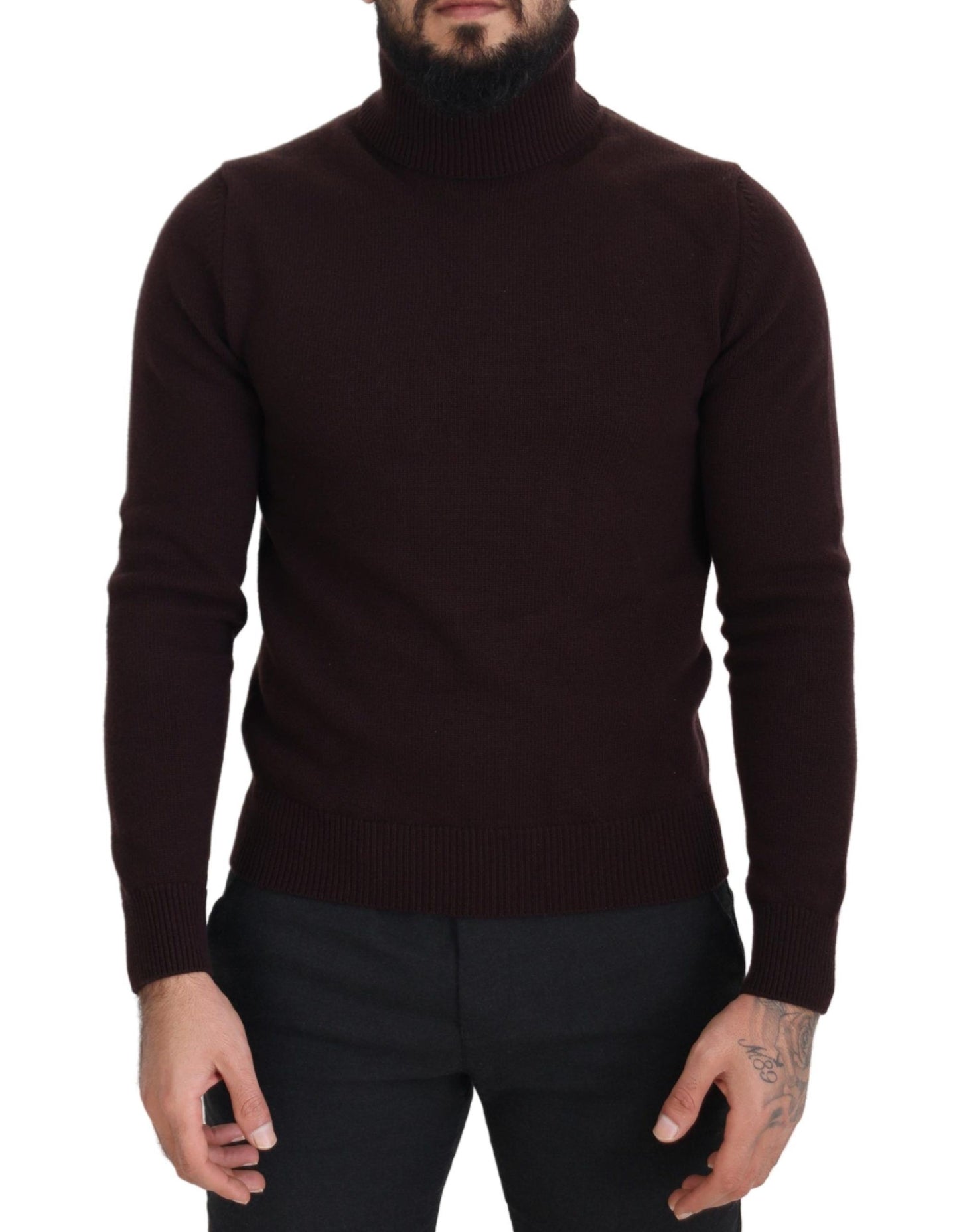 Dolce &amp; Gabbana Brauner Rollkragenpullover aus Wolle