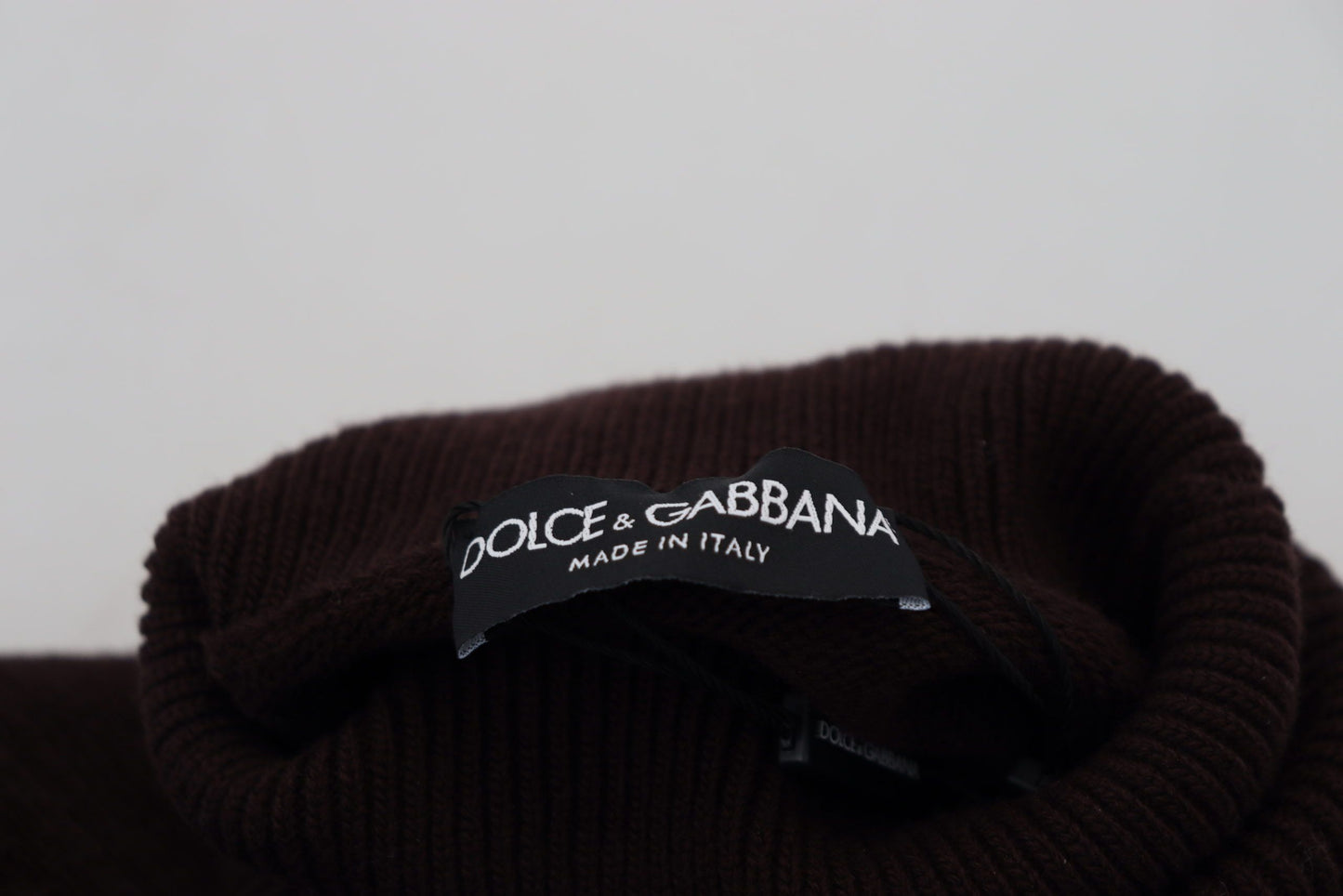 Dolce &amp; Gabbana Pull à col roulé en laine marron