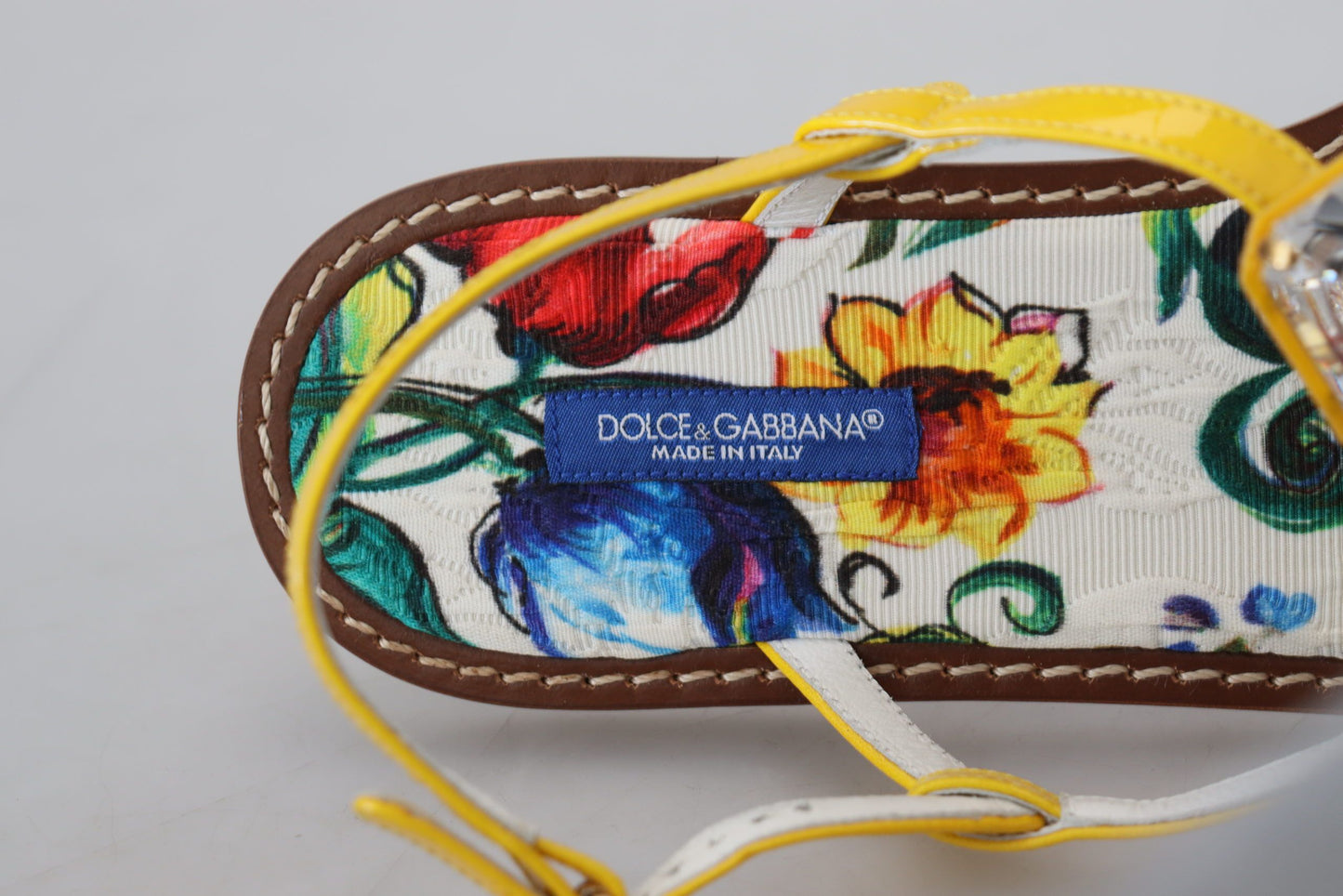 Dolce &amp; Gabbana Sandales en cristal majolique multicolores, tongs