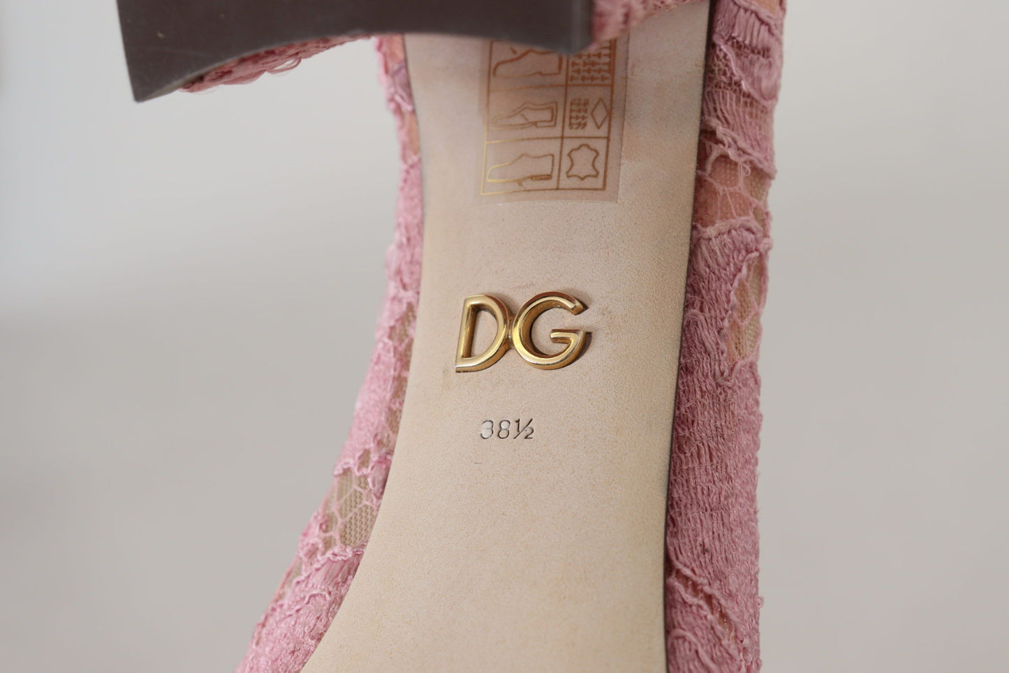 Dolce &amp; Gabbana Escarpins en cristal et dentelle Taormina roses Chaussures pastel