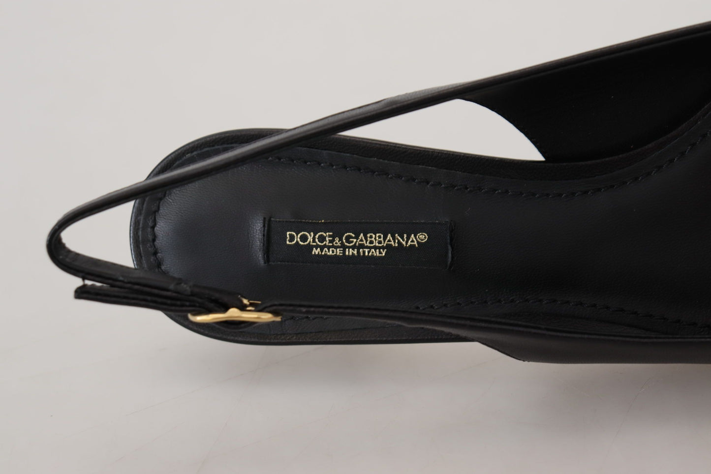 Dolce &amp; Gabbana Escarpins à talons en cuir noir