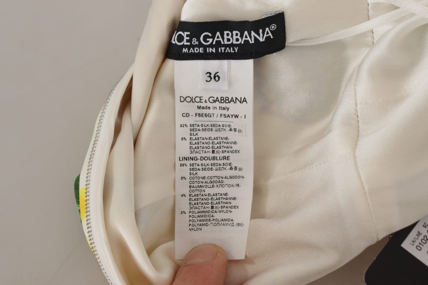 Dolce &amp; Gabbana Gaine midi en soie blanche à imprimé tournesol