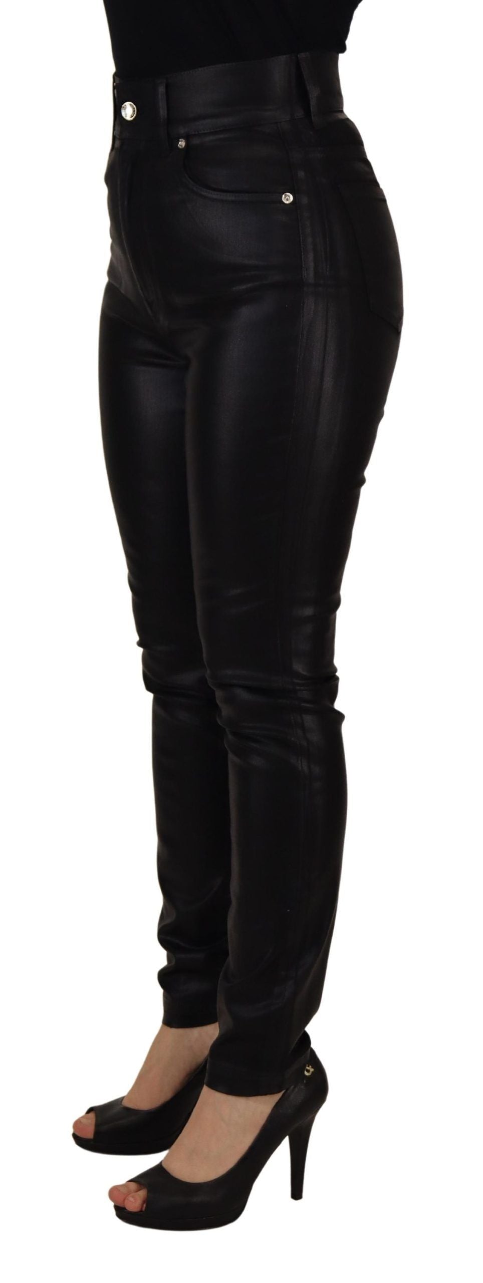 Dolce & Gabbana Chic High Waist Skinny Black Pants