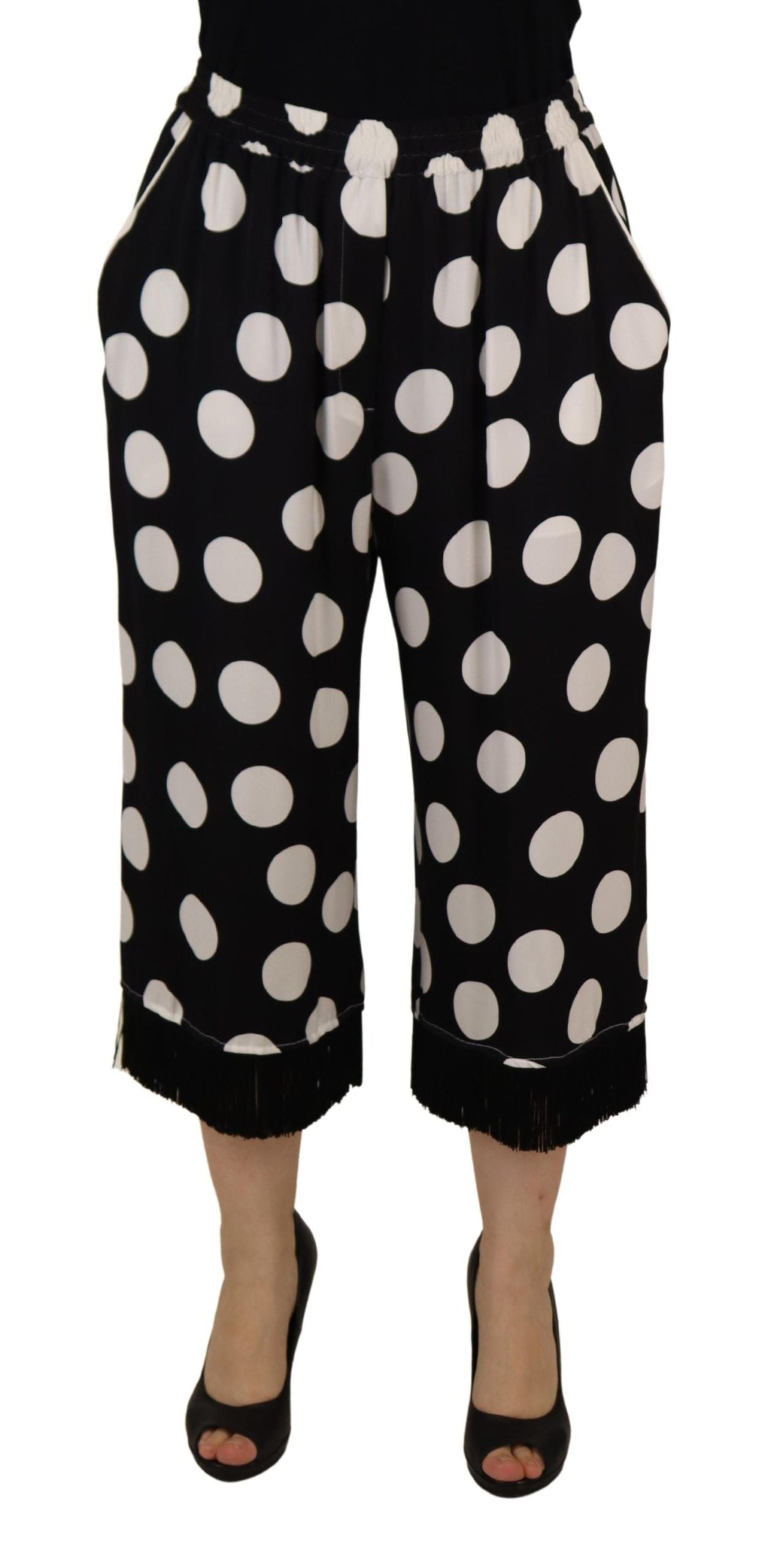 Dolce &amp; Gabbana Pantalon court taille moyenne à pois