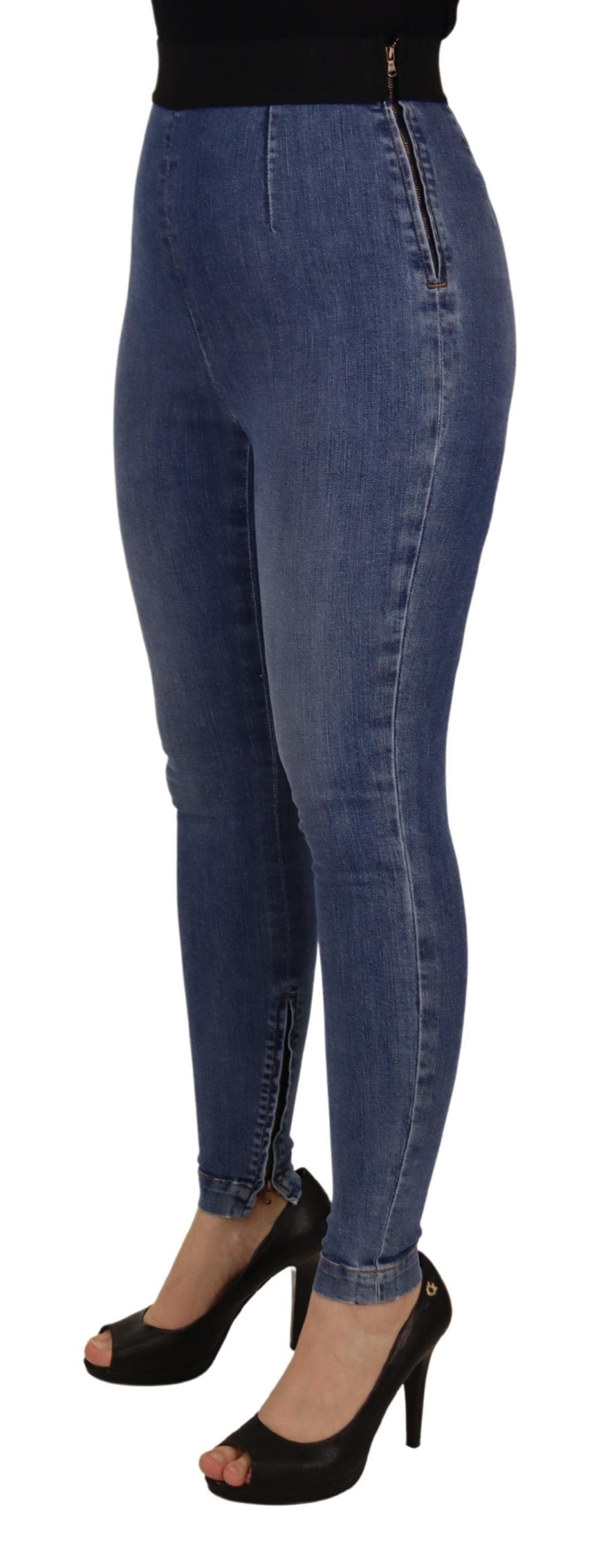 Dolce &amp; Gabbana Jean skinny extensible taille haute bleu