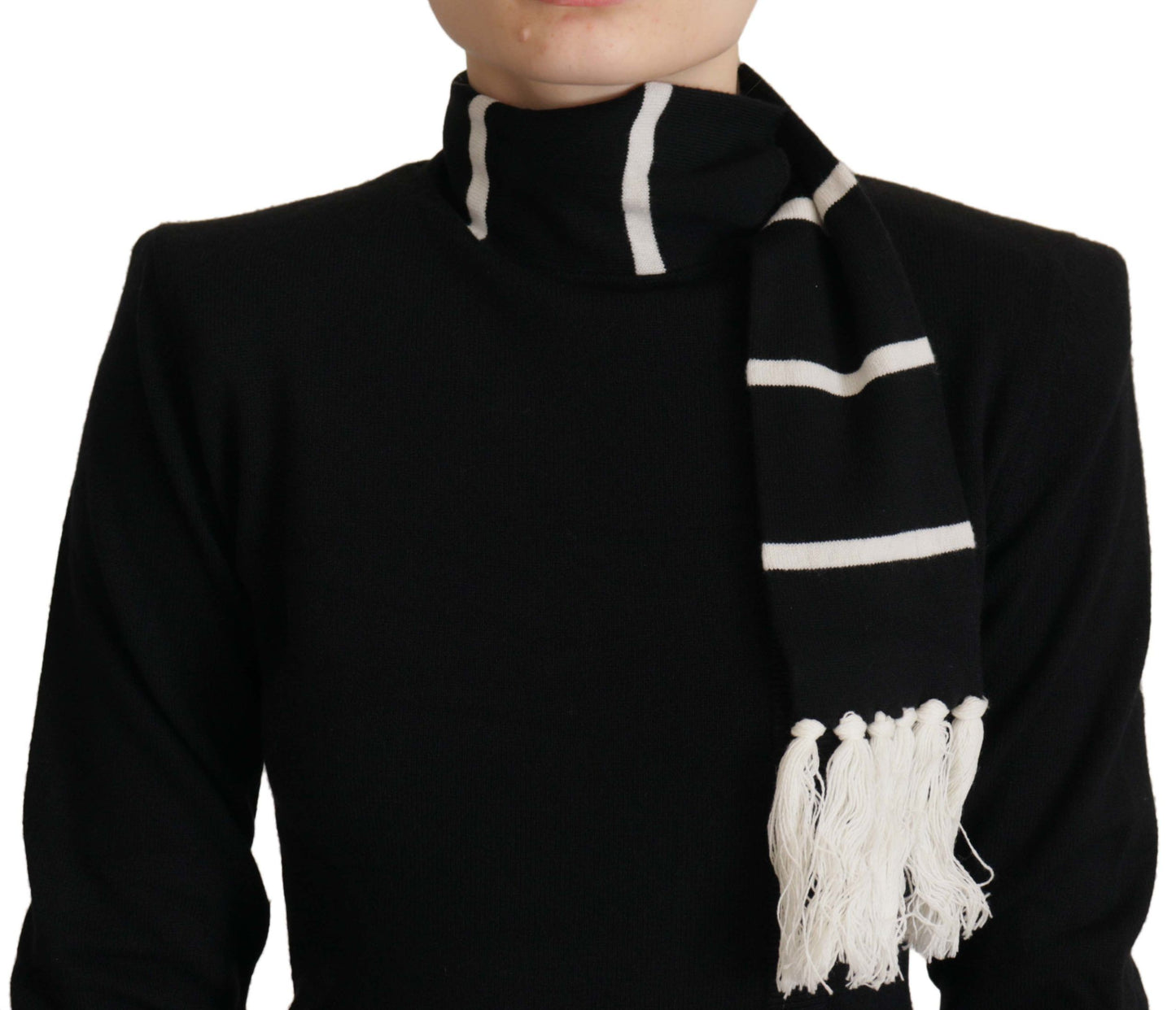 Dolce &amp; Gabbana Rollkragenpullover aus schwarzem Kaschmir