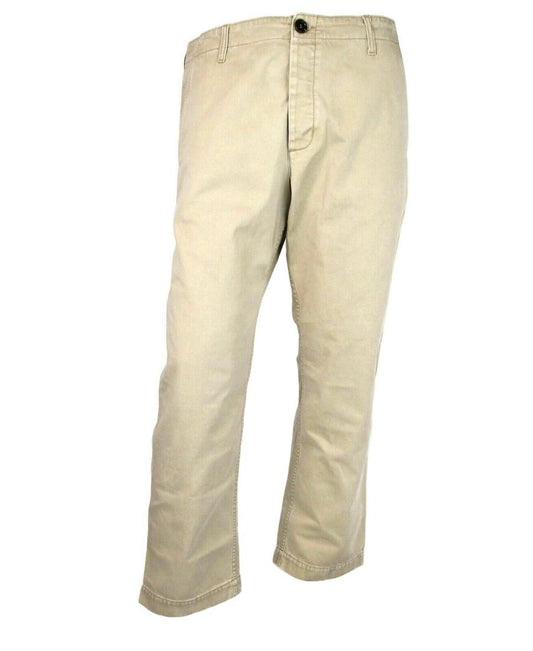 Hellbraune Gucci-Hose aus gewaschener Baumwolle mit Gucci-Druck