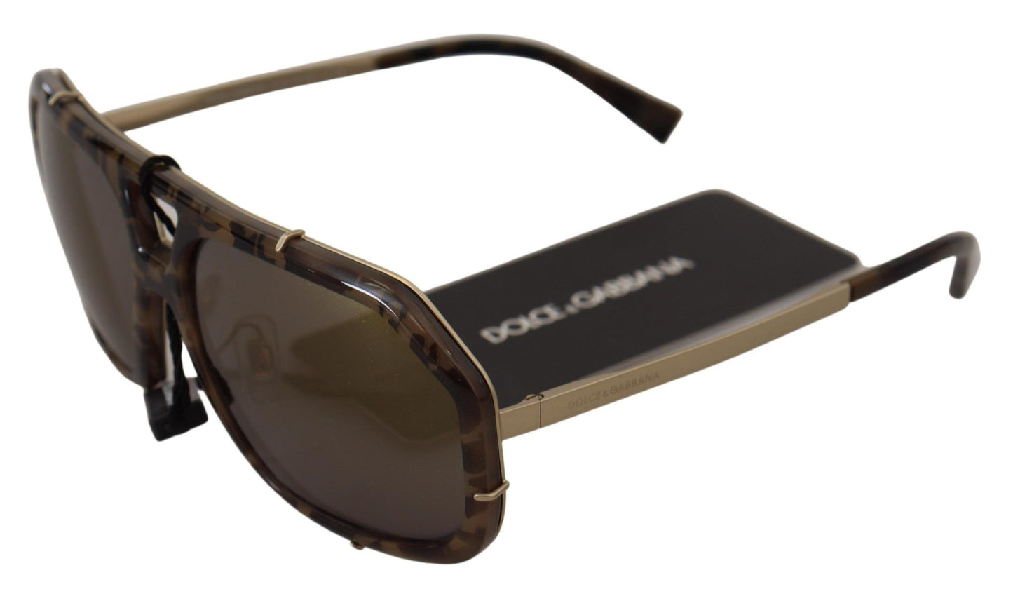 Dolce &amp; Gabbana Brown Camo Metall Matte Spiegelglas DG2167 Sonnenbrille