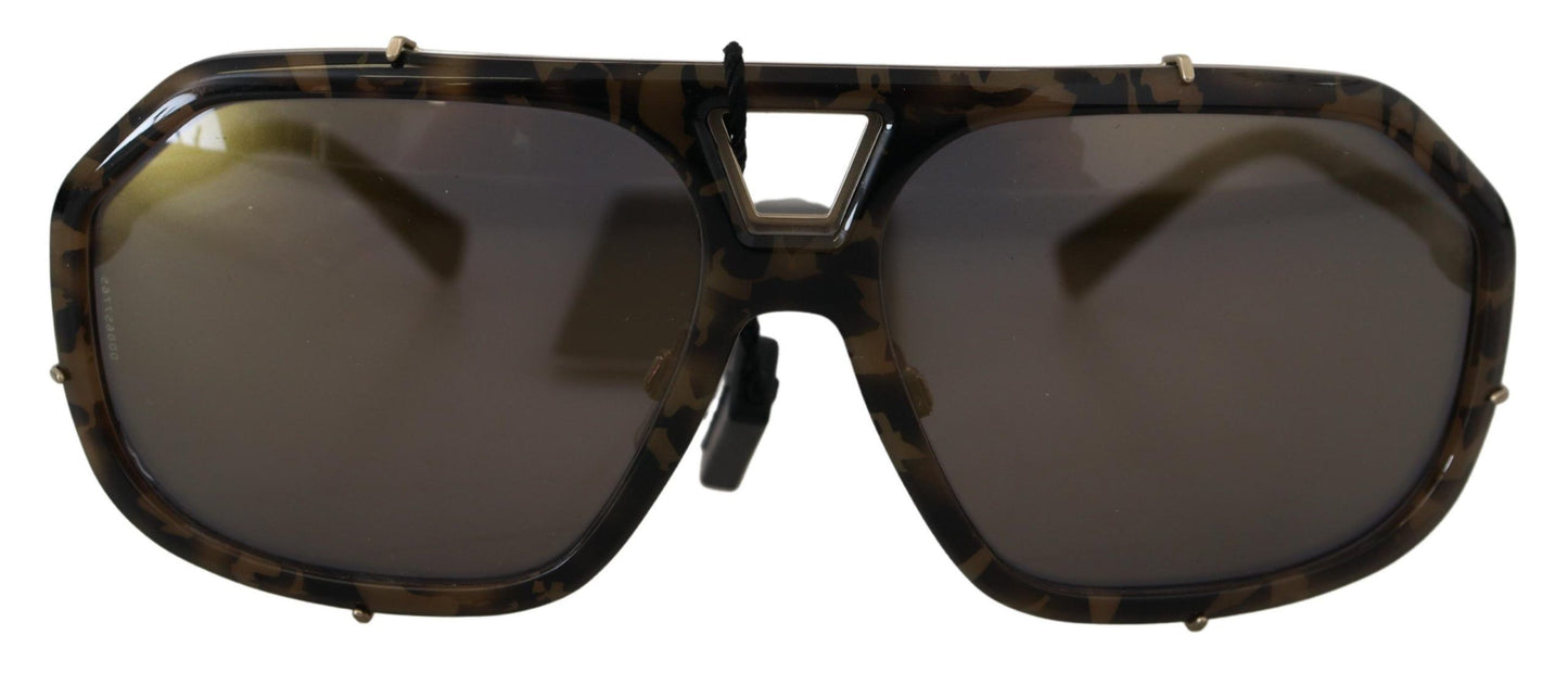 Dolce &amp; Gabbana Brown Camo Metall Matte Spiegelglas DG2167 Sonnenbrille