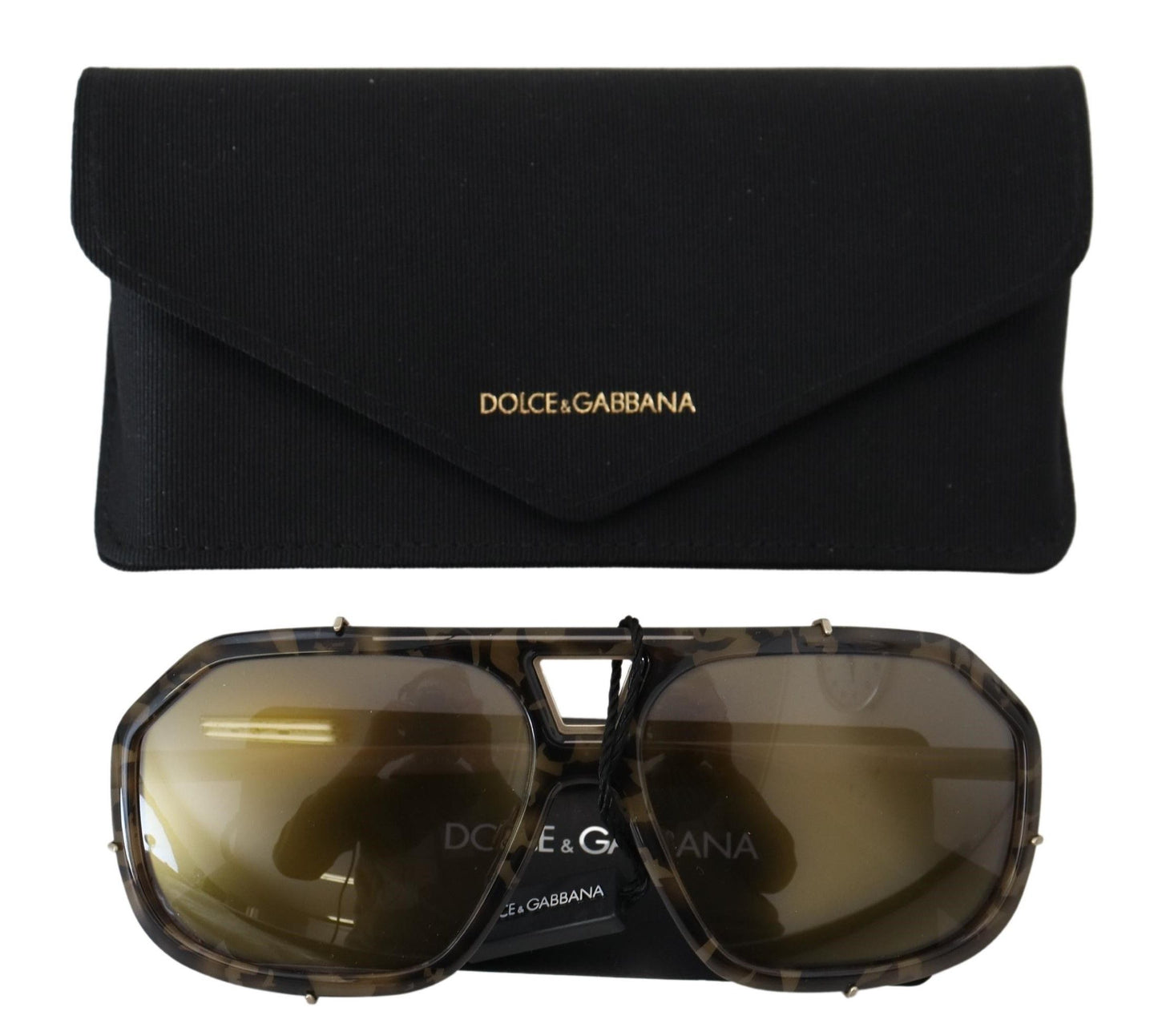 Dolce &amp; Gabbana Brown Camo Metall Matte Spiegelglas DG2167 Sonnenbrille