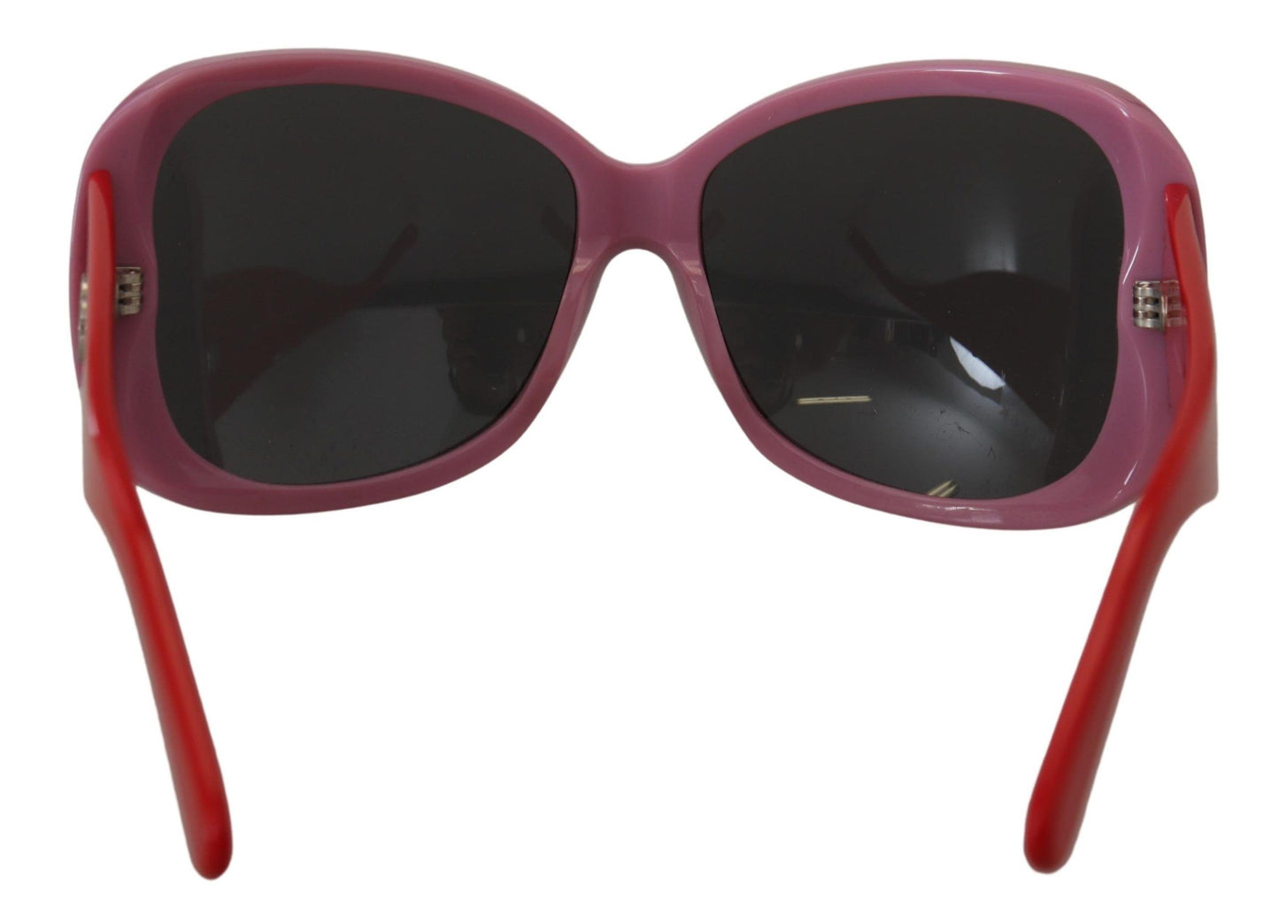 Dolce &amp; Gabbana Übergroße DG4033-Sonnenbrille mit rosa rotem Kunststoffrahmen