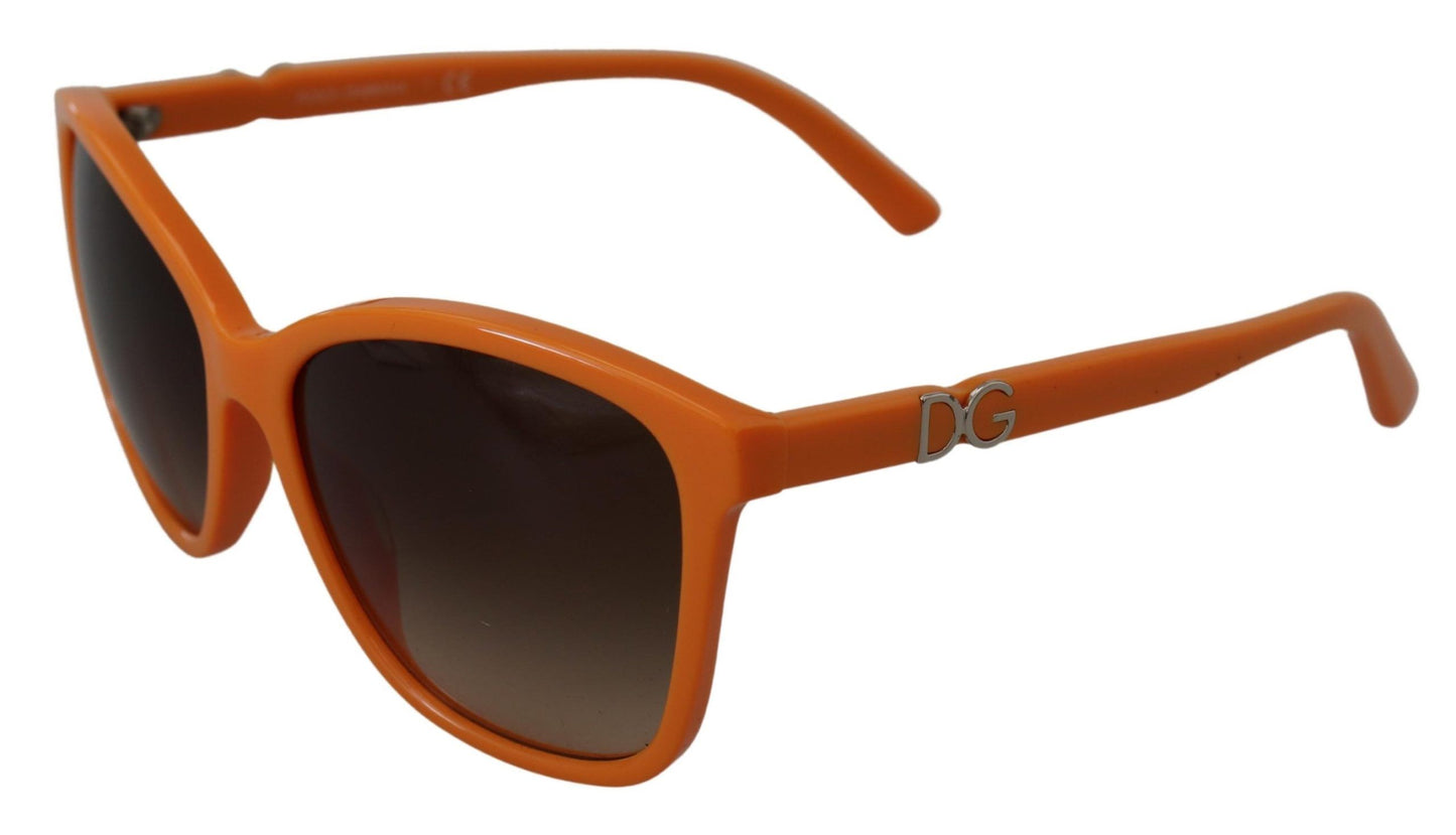 Dolce &amp; Gabbana DG4170PM Sonnenbrille mit orangefarbenem Acetatrahmen und runden Sonnenbrillen