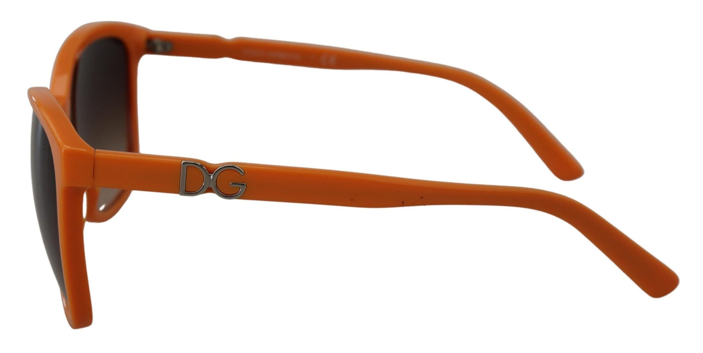 Dolce &amp; Gabbana DG4170PM Sonnenbrille mit orangefarbenem Acetatrahmen und runden Sonnenbrillen