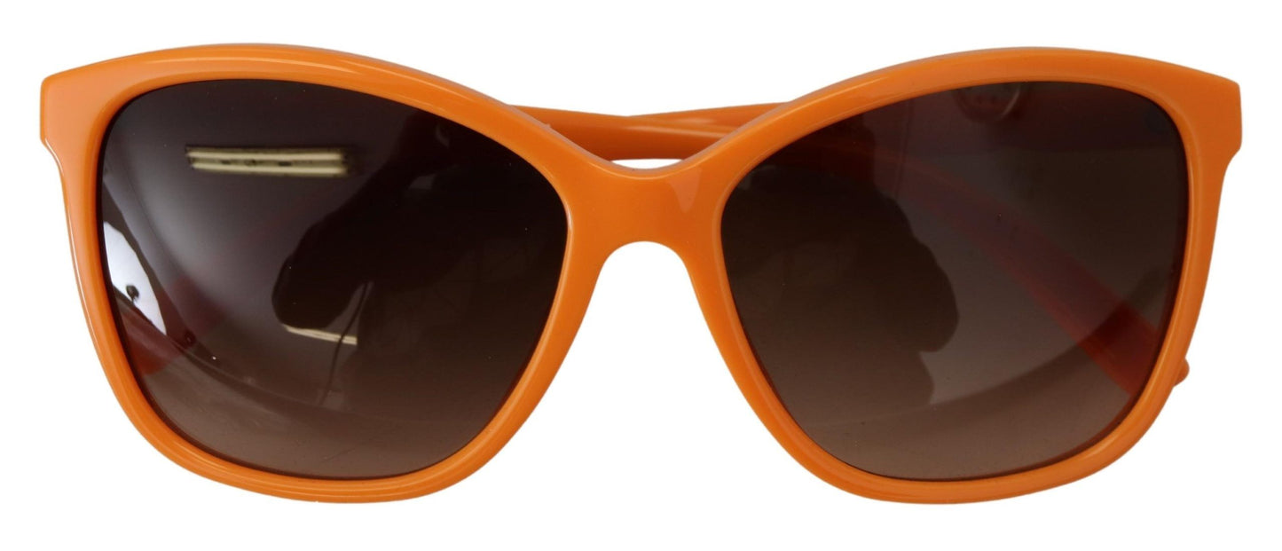 Dolce &amp; Gabbana DG4170PM Sonnenbrille mit orangefarbenem Acetatrahmen und runden Sonnenbrillen