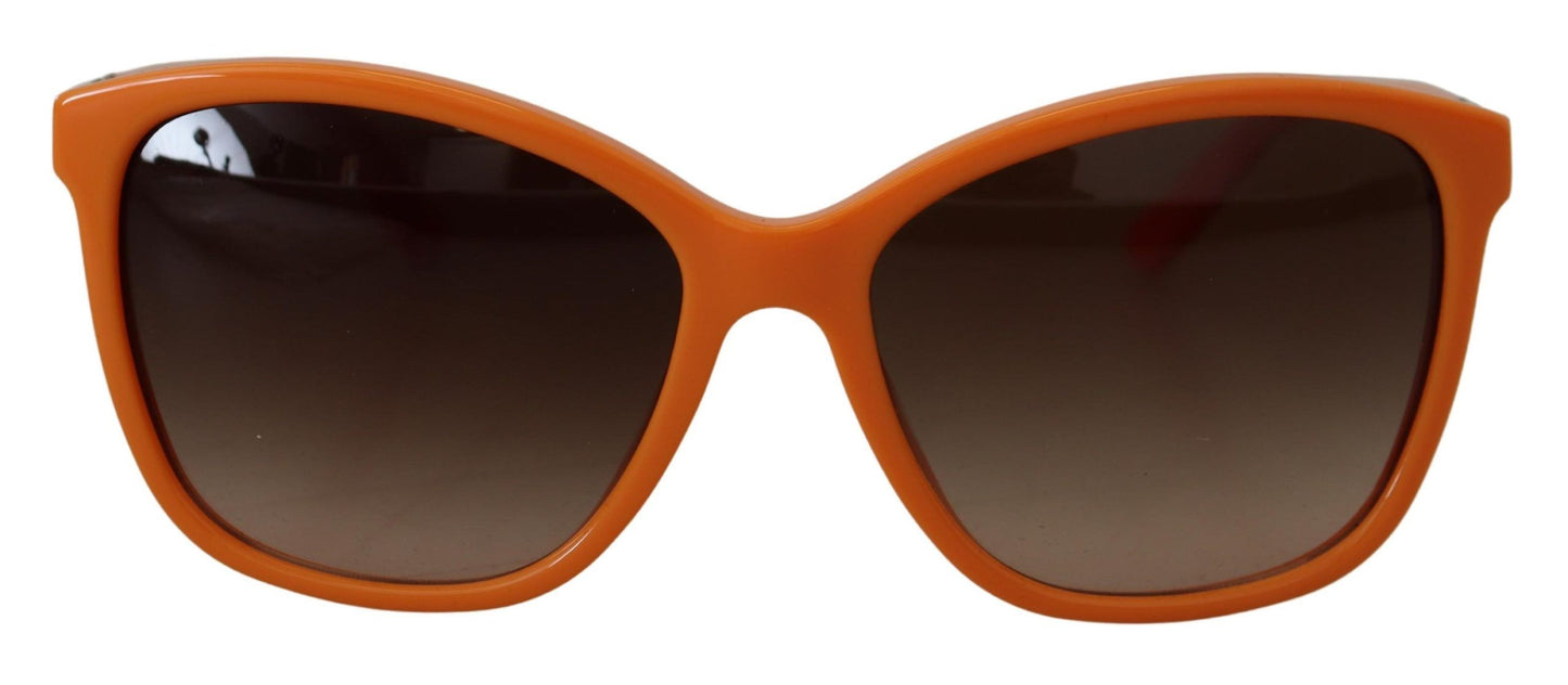 Dolce &amp; Gabbana DG4170PM Sonnenbrille mit orangefarbenem Acetatrahmen und runden Sonnenbrillen