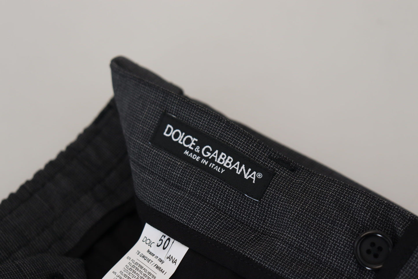 Dolce &amp; Gabbana Pantalon cargo à carreaux gris Pantalon stretch