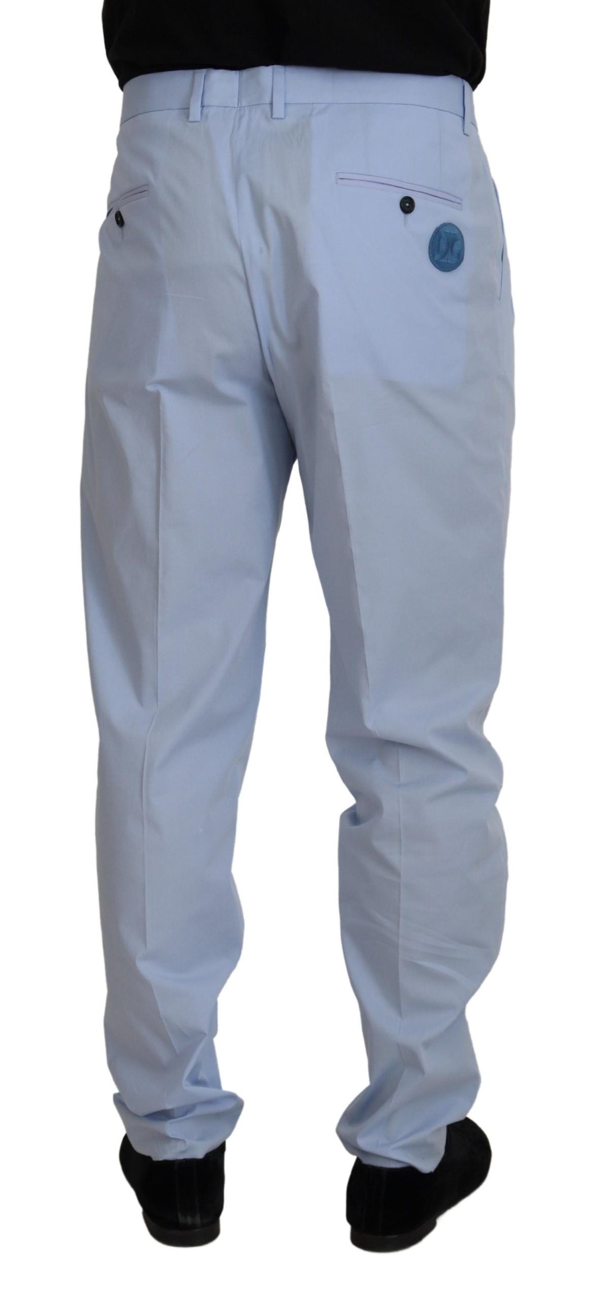 Dolce &amp; Gabbana Pantalon stretch en coton bleu Pantalon chino