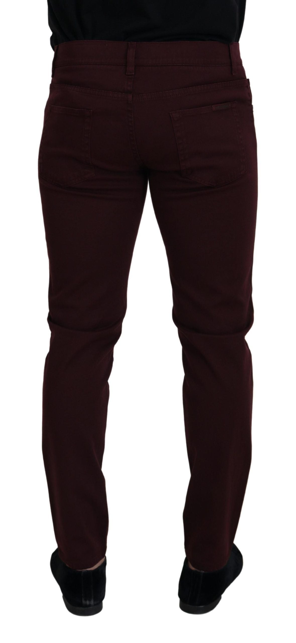 Dolce &amp; Gabbana Jean en denim OR stretch en coton bordeaux