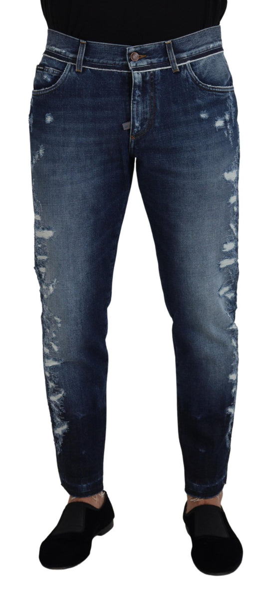 Dolce &amp; Gabbana Jeanshose aus normaler, blau gewaschener Baumwolle aus Denim