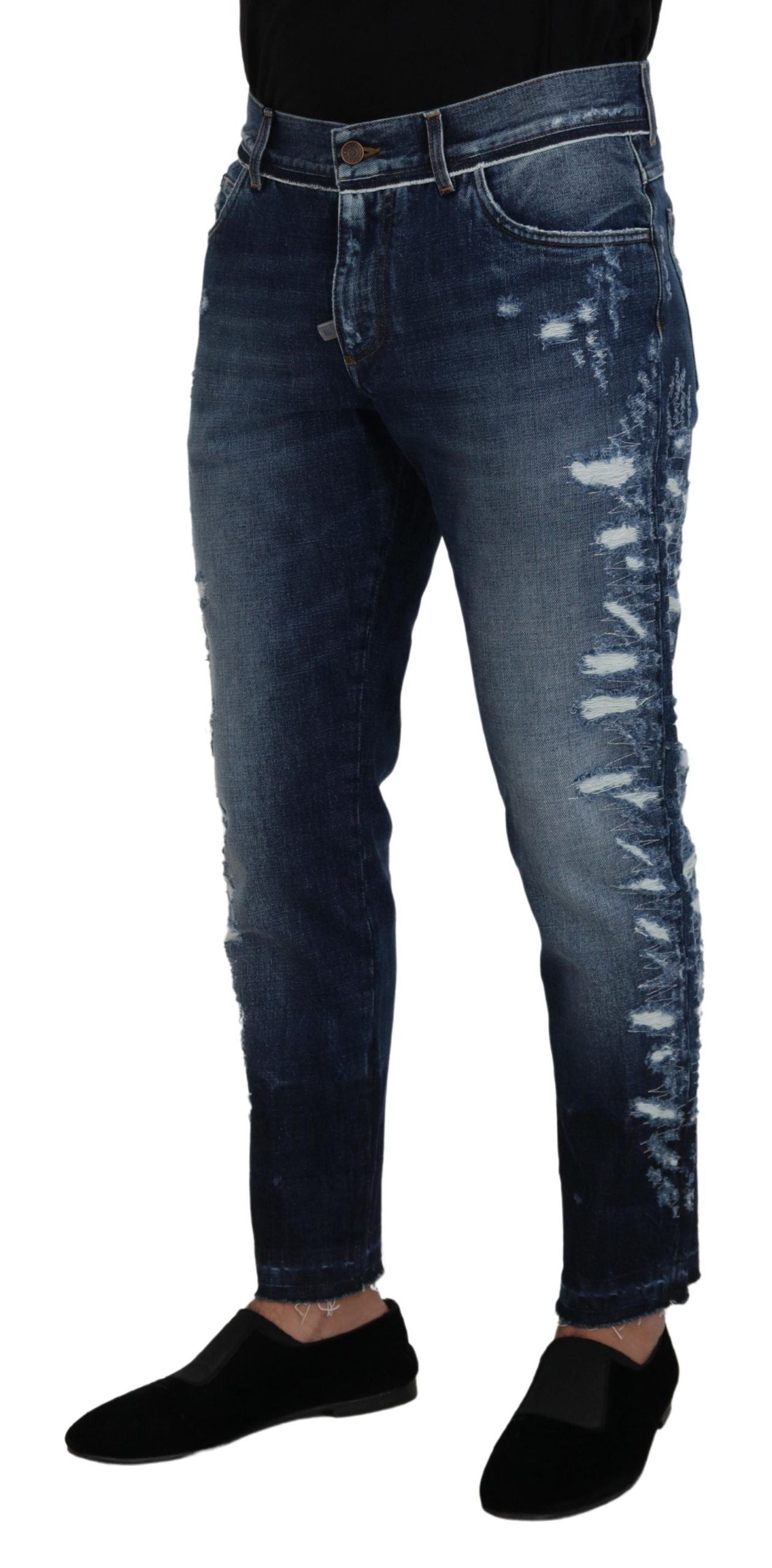 Dolce &amp; Gabbana Jeanshose aus normaler, blau gewaschener Baumwolle aus Denim