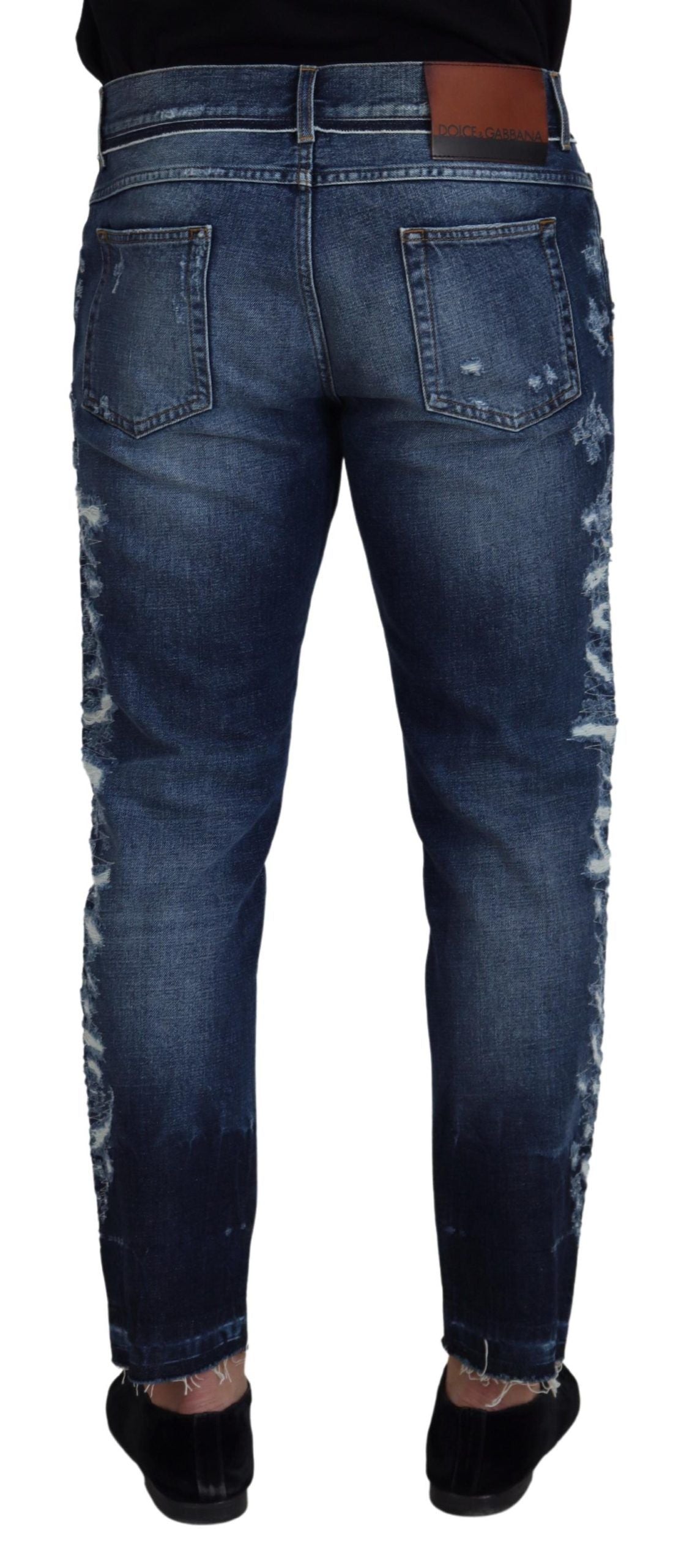 Dolce &amp; Gabbana Jeanshose aus normaler, blau gewaschener Baumwolle aus Denim