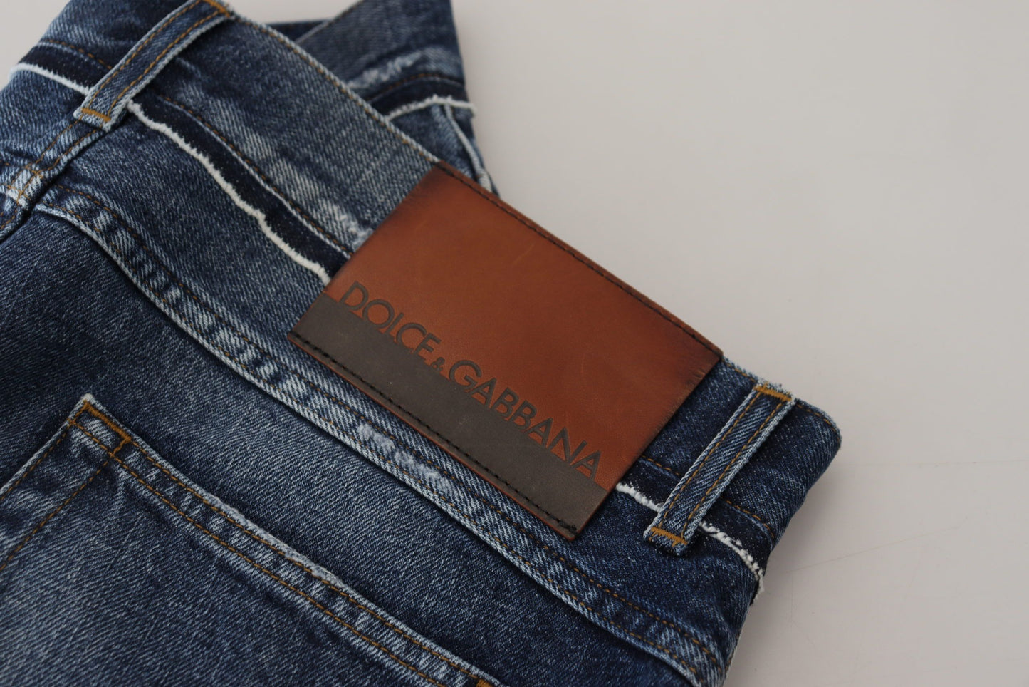 Dolce &amp; Gabbana Jeanshose aus normaler, blau gewaschener Baumwolle aus Denim