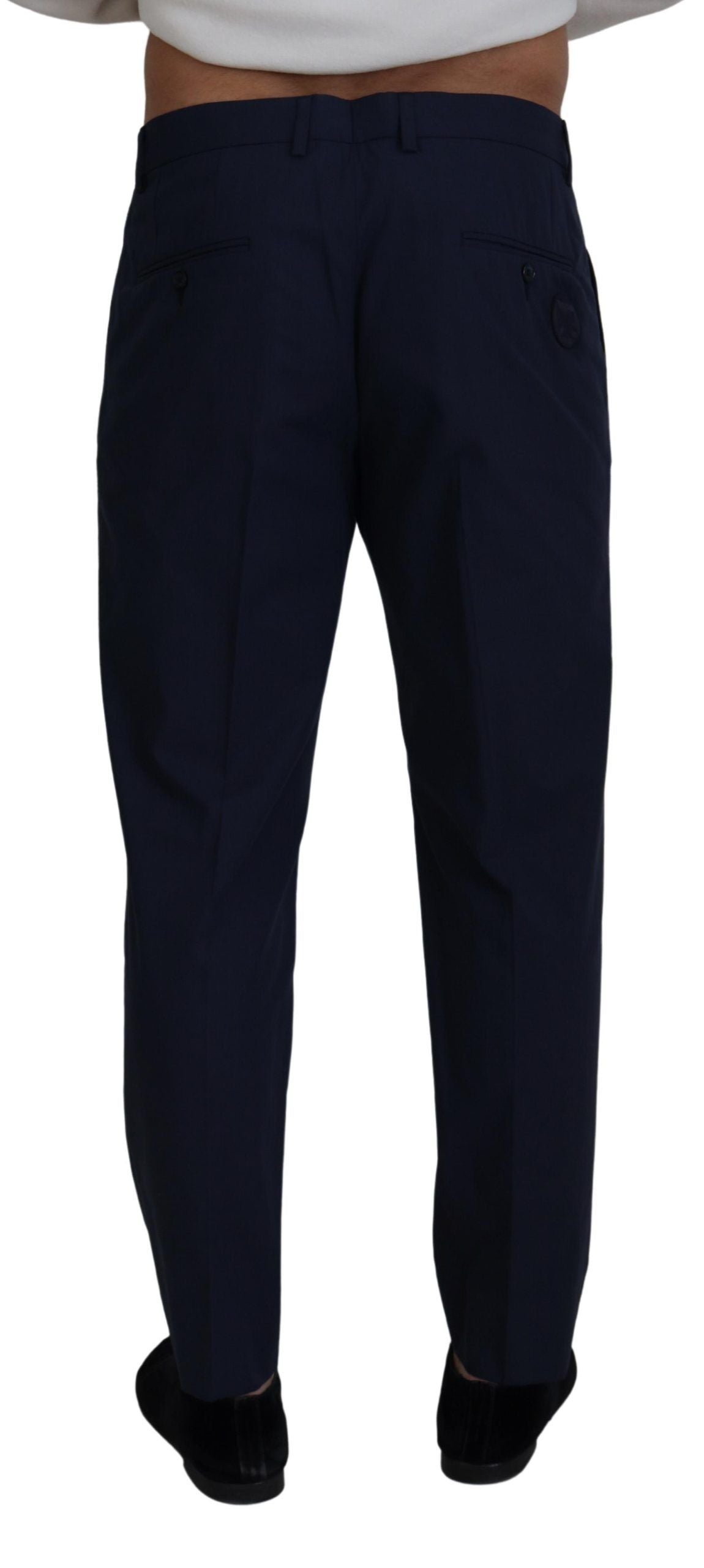 Dolce &amp; Gabbana Blue Cotton Slim Hose Chinohose