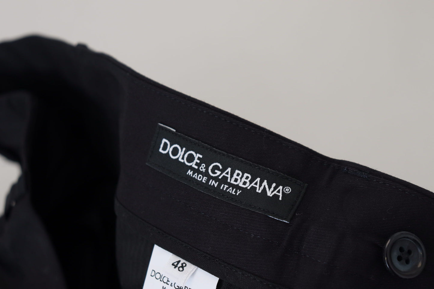 Dolce &amp; Gabbana Pantalon slim en coton stretch bleu Pantalon chino