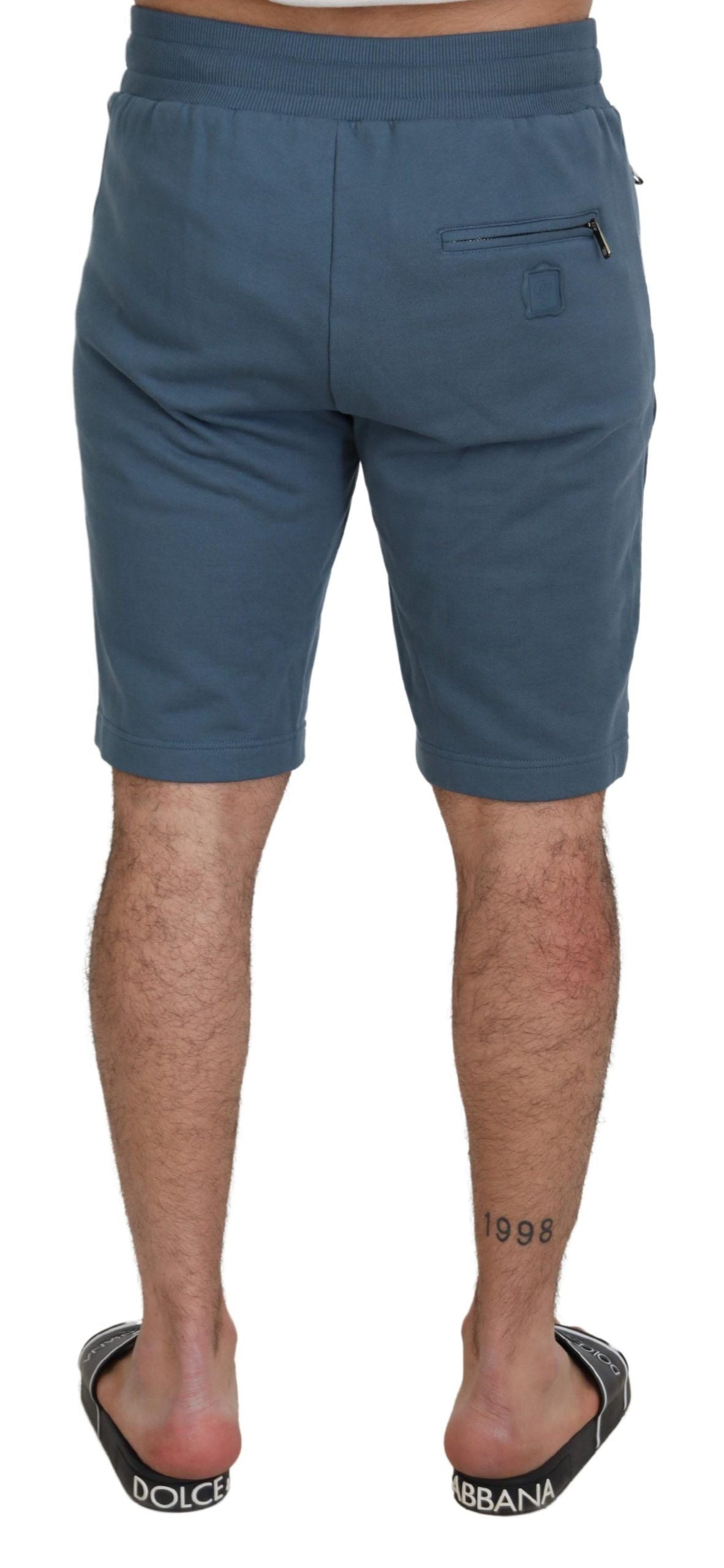 Dolce &amp; Gabbana Bermuda en coton bleu décontracté pour hommes