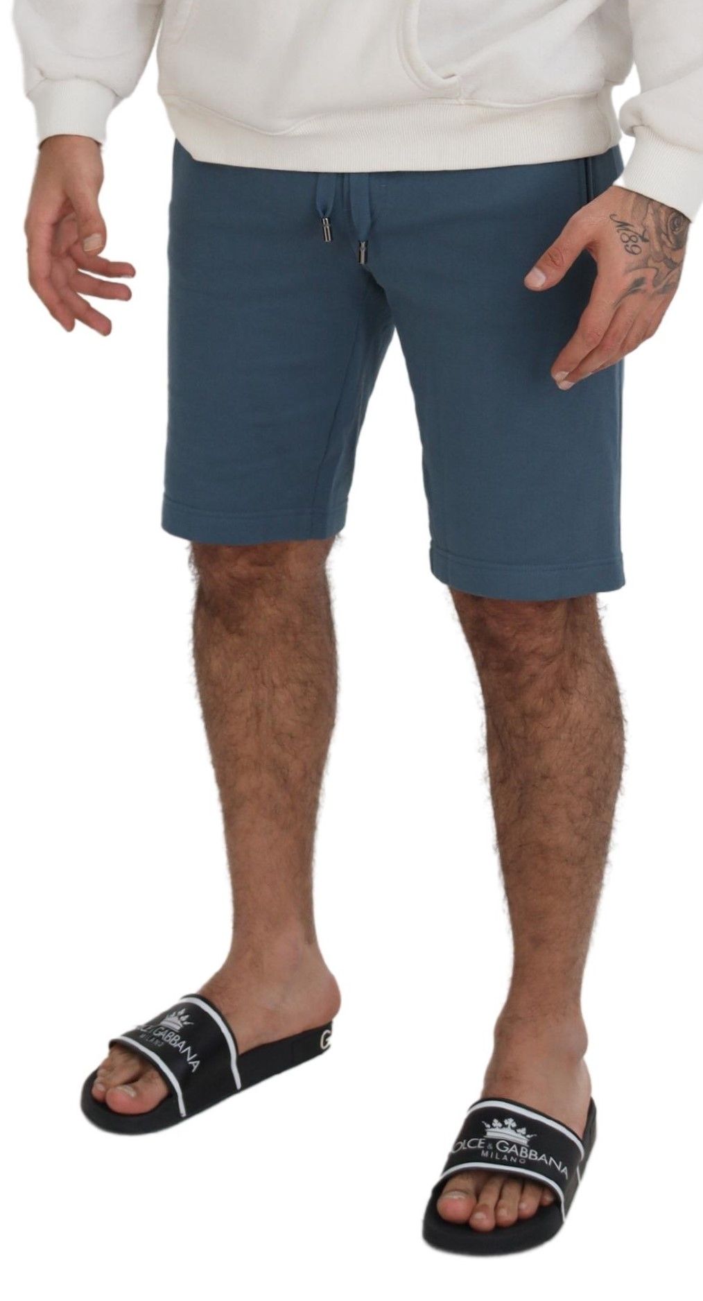 Dolce &amp; Gabbana Bermuda en coton bleu décontracté pour hommes