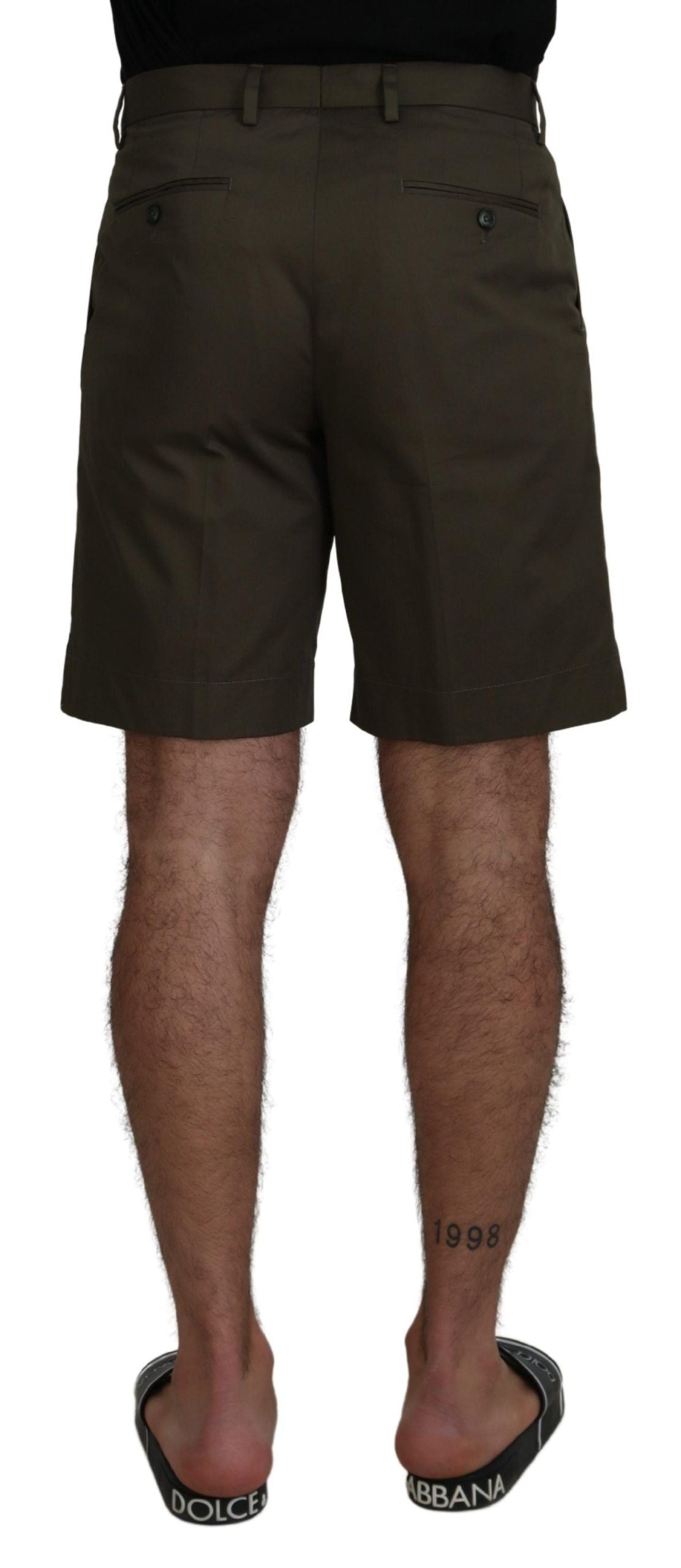 Dolce &amp; Gabbana Grüne Chino-Freizeitshorts aus Baumwolle