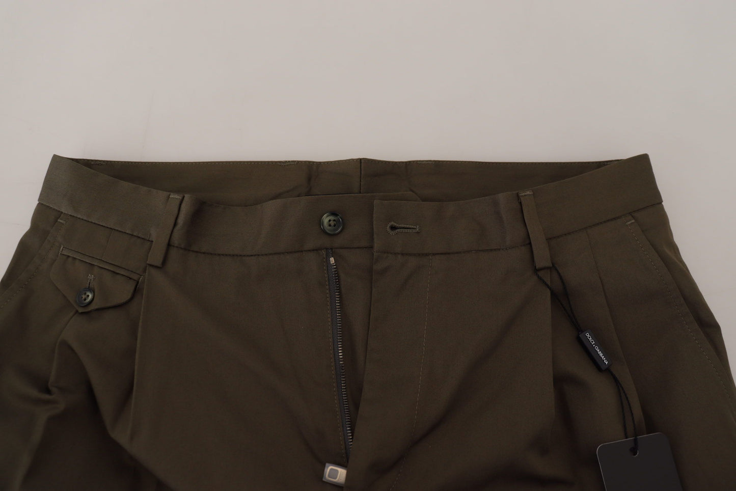 Dolce &amp; Gabbana Grüne Chino-Freizeitshorts aus Baumwolle