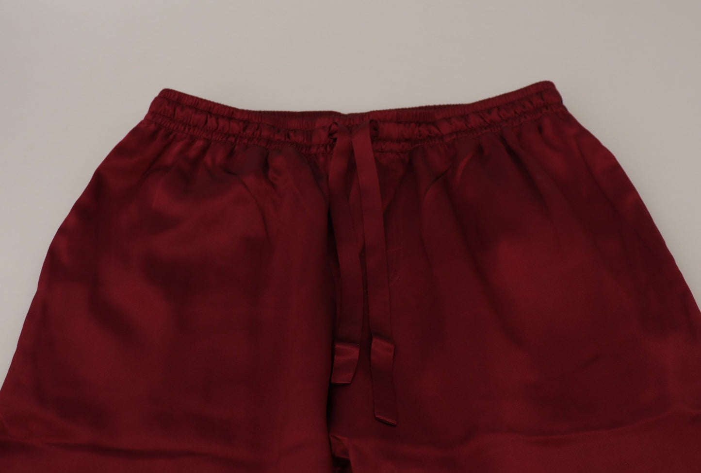 Pantalon de détente Dolce &amp; Gabbana en soie bordeaux DG Sleep