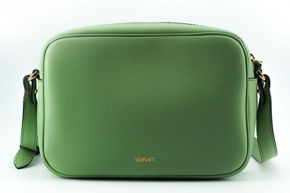 Versace Sac bandoulière en cuir de veau vert menthe