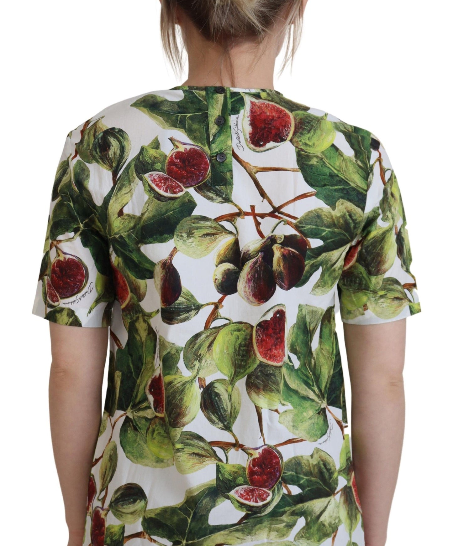 Dolce &amp; Gabbana Chemisier haut en coton à col rond T-shirt fruit