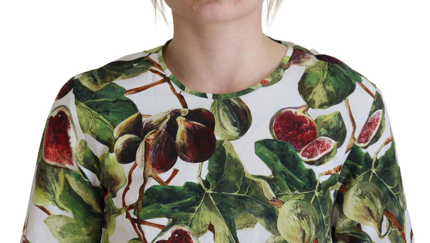 Dolce &amp; Gabbana Rundhals-Baumwolloberteil, Bluse, Obst-T-Shirt