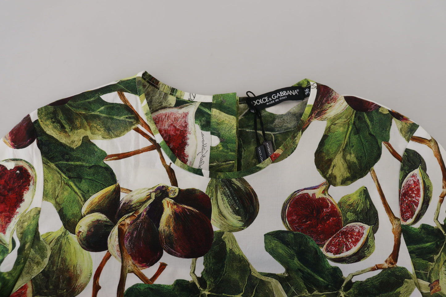 Dolce &amp; Gabbana Chemisier haut en coton à col rond T-shirt fruit