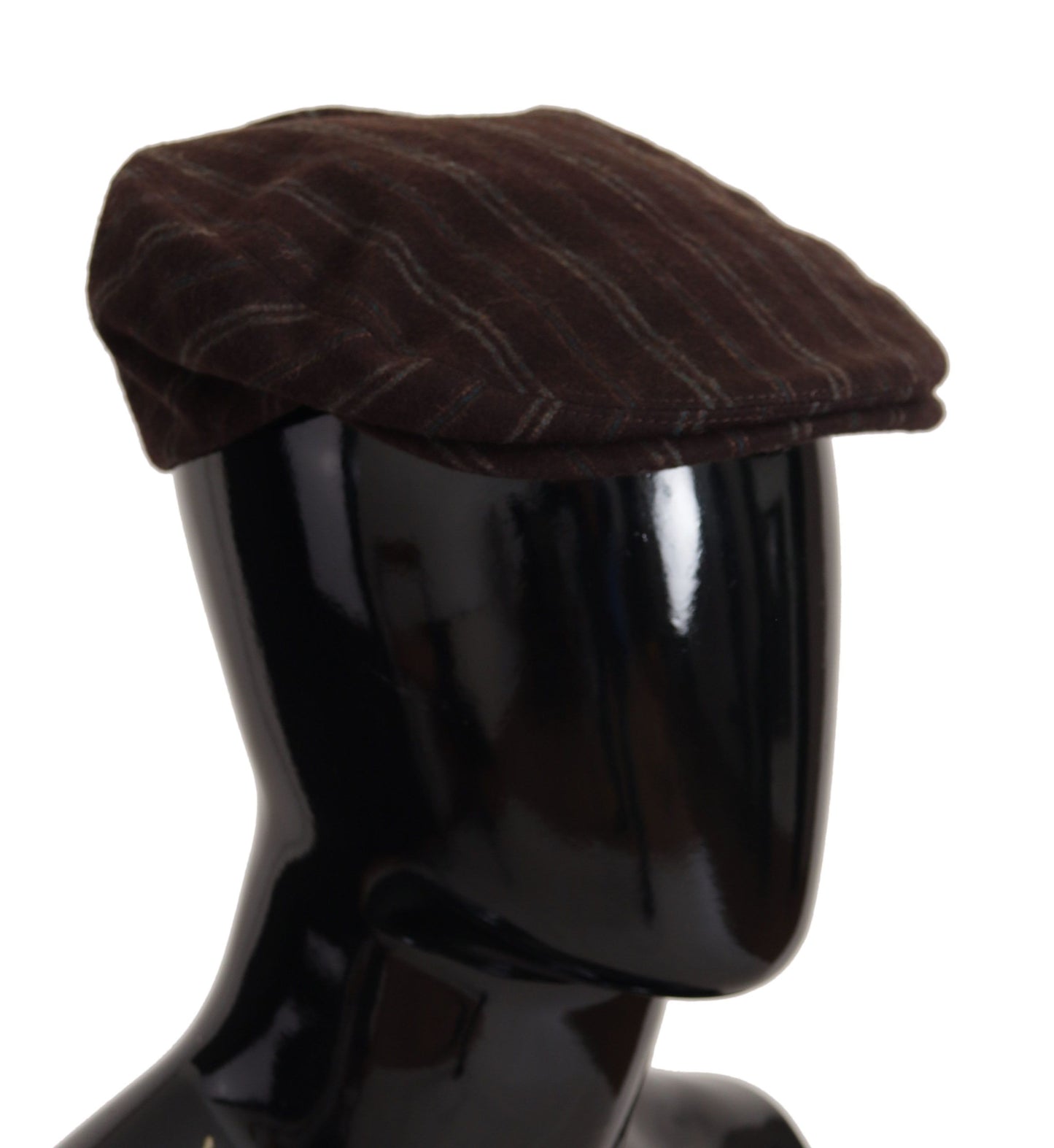 Dolce & Gabbana Elegant Striped Wool Blend Newsboy Cap