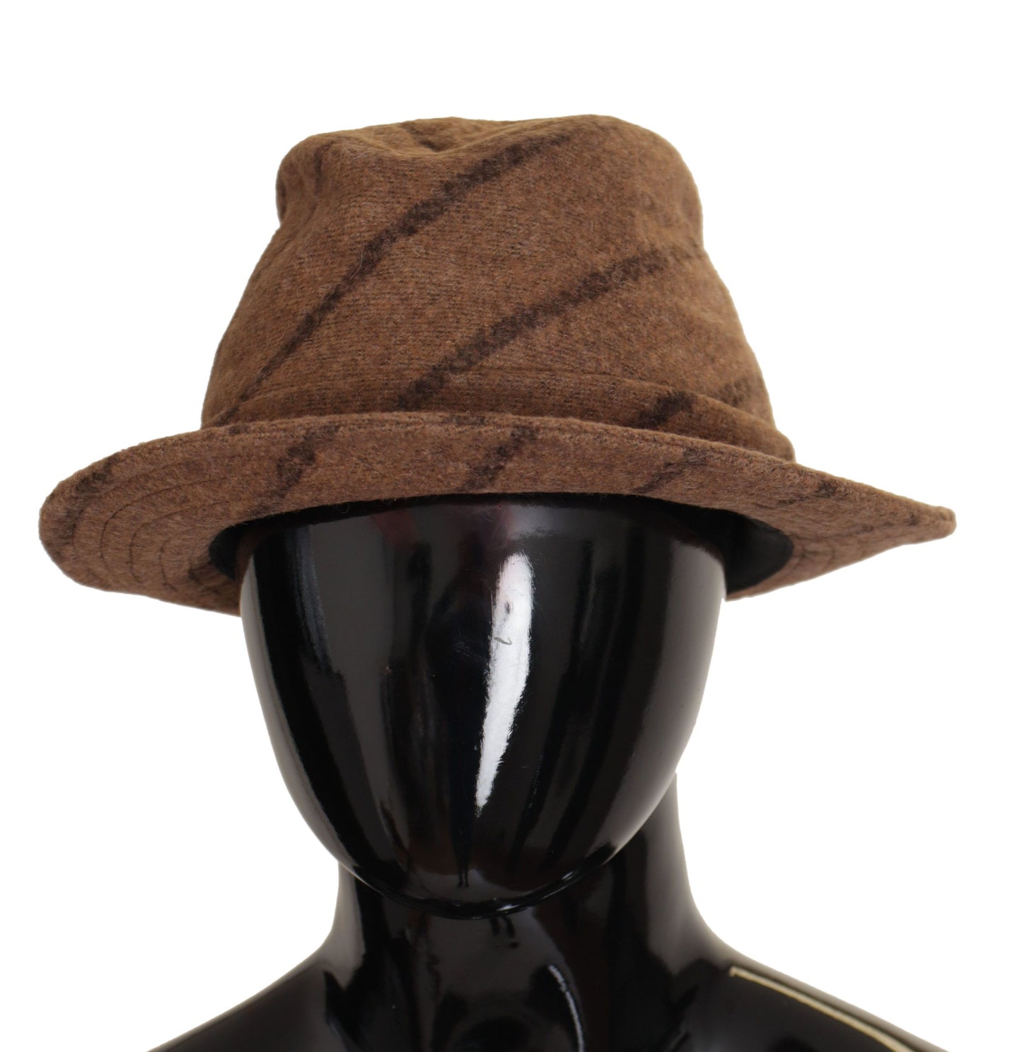 Dolce &amp; Gabbana Brauner Sommerhut mit Fedora-Streifendruck