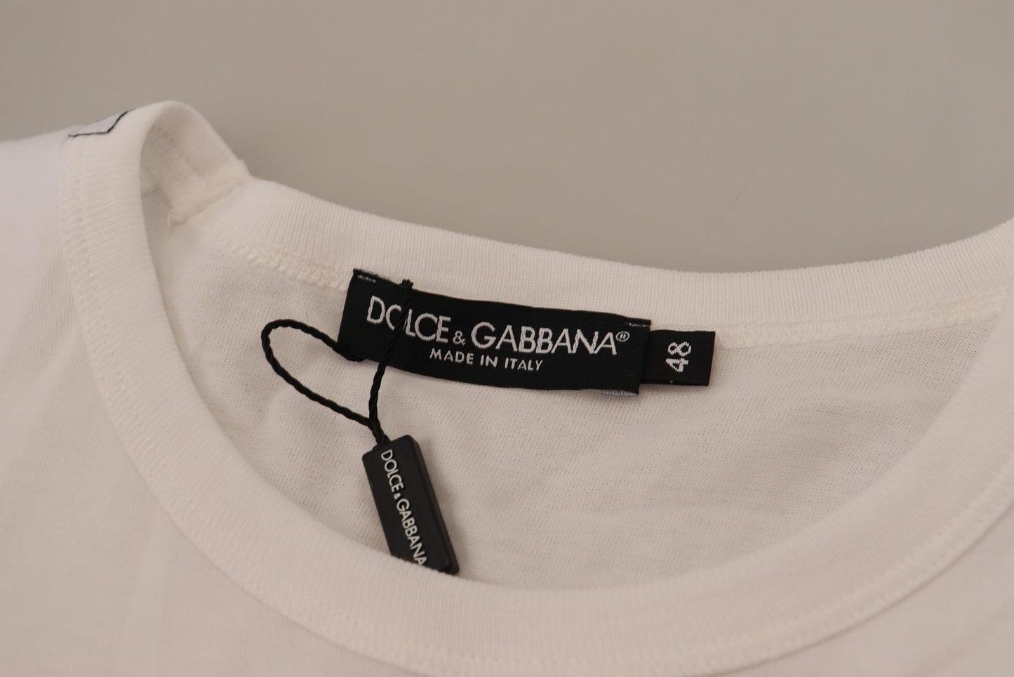 Dolce &amp; Gabbana T-shirt blanc à manches courtes avec poche à rabat