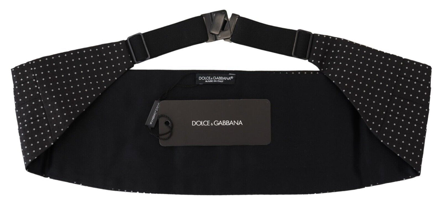 Dolce &amp; Gabbana Ceinture large à pois noirs pour hommes