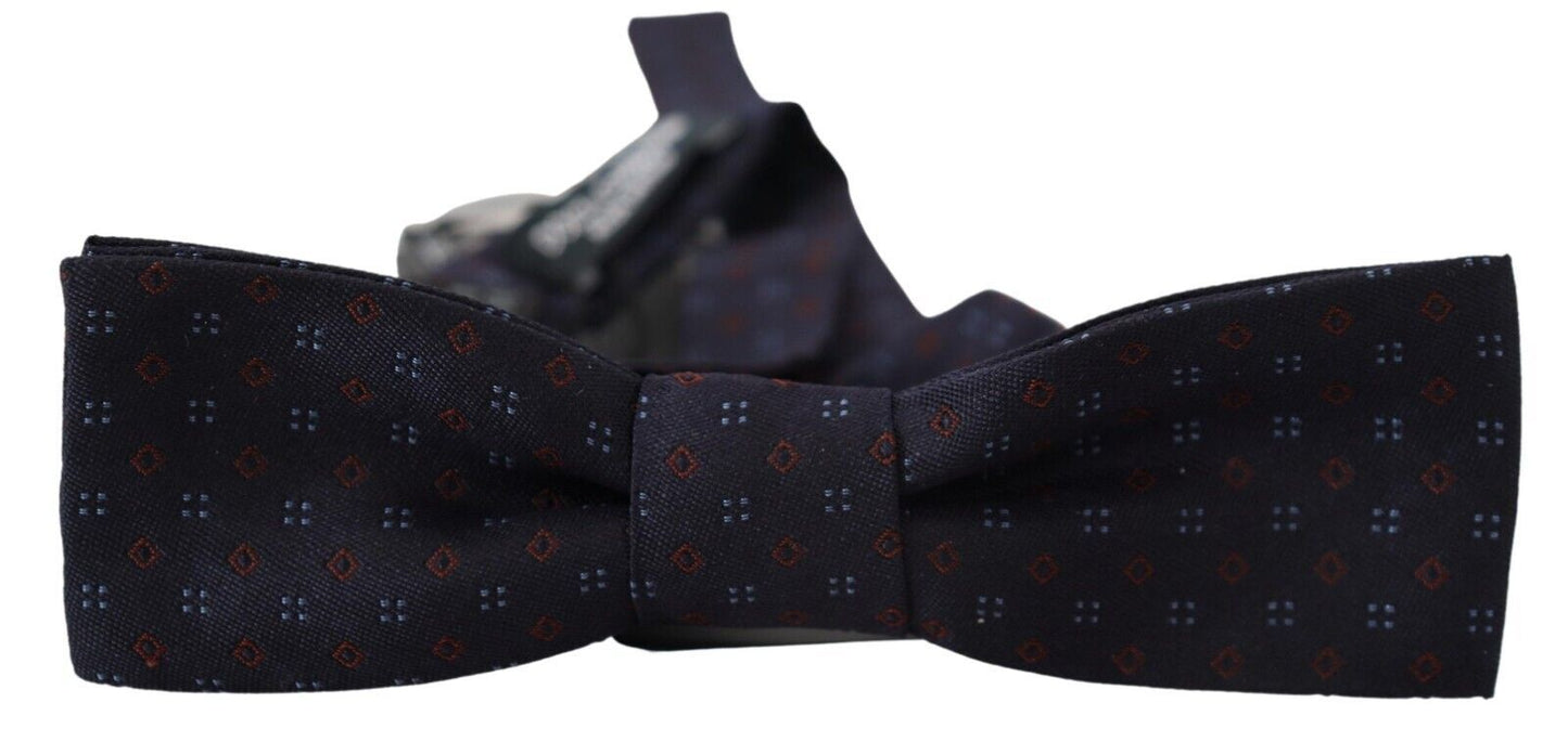 Dolce &amp; Gabbana Cravate à Motifs En Soie Bleue Homme Accessoire Noeud Papillon