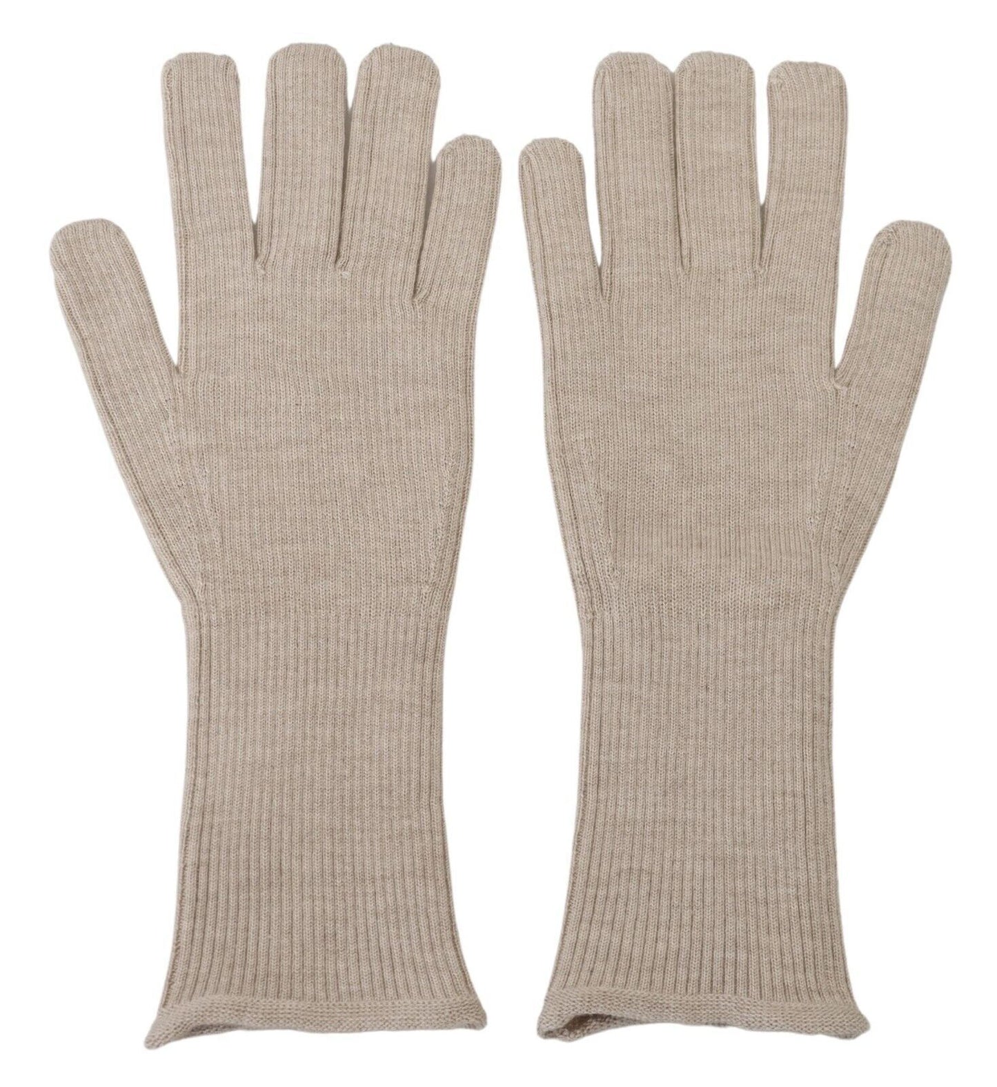 Dolce &amp; Gabbana Gants pour hommes en cachemire et soie ivoire