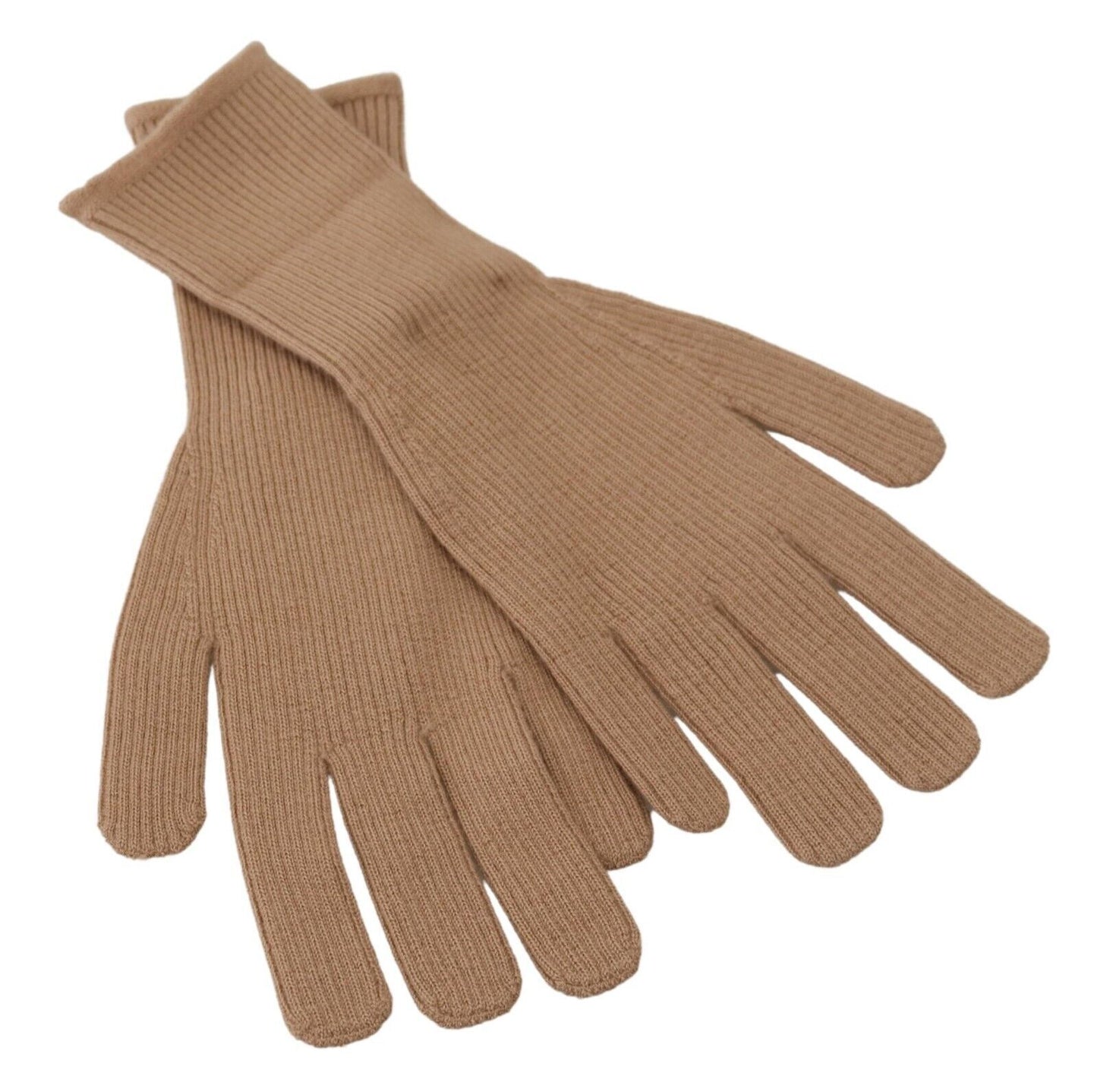 Dolce &amp; Gabbana Beige Cachemire Tricoté Mains Mitaines Gants Pour Hommes