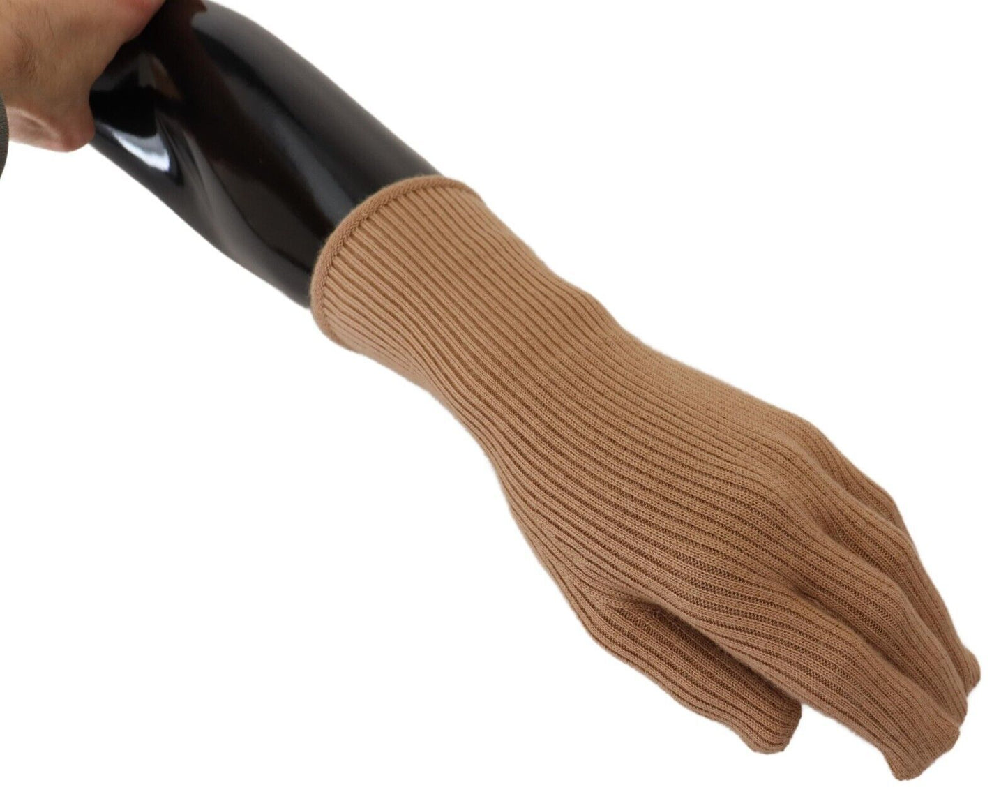 Dolce &amp; Gabbana Beige Cachemire Tricoté Mains Mitaines Gants Pour Hommes