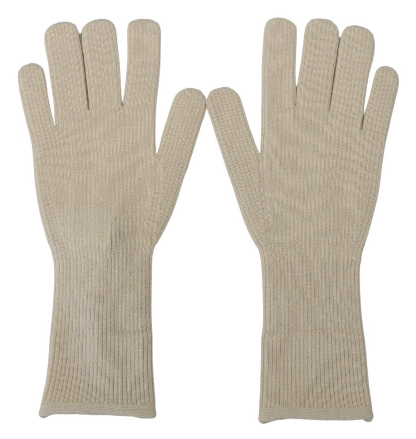 Dolce &amp; Gabbana Gants pour hommes en tricot de cachemire blanc