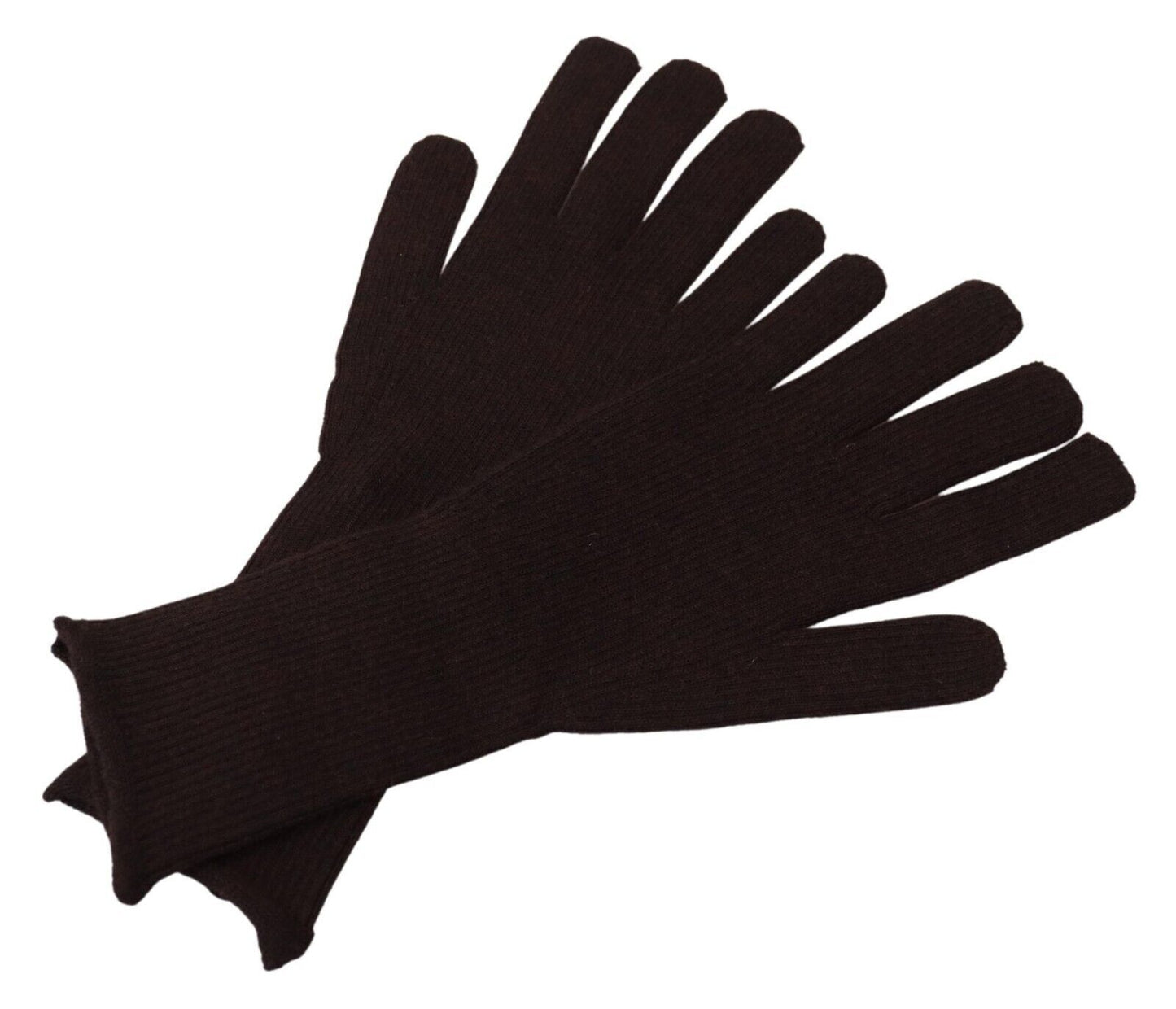 Gants pour hommes Dolce &amp; Gabbana en cachemire et soie marron