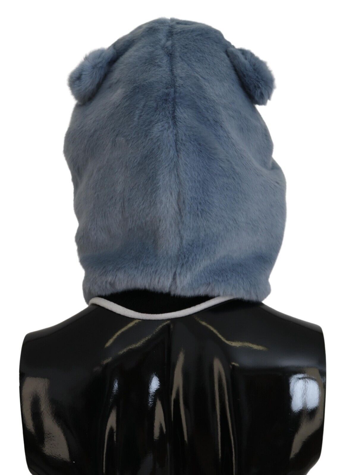 Dolce &amp; Gabbana Casquette entière en fourrure d'ours bleu taille unique en polyester