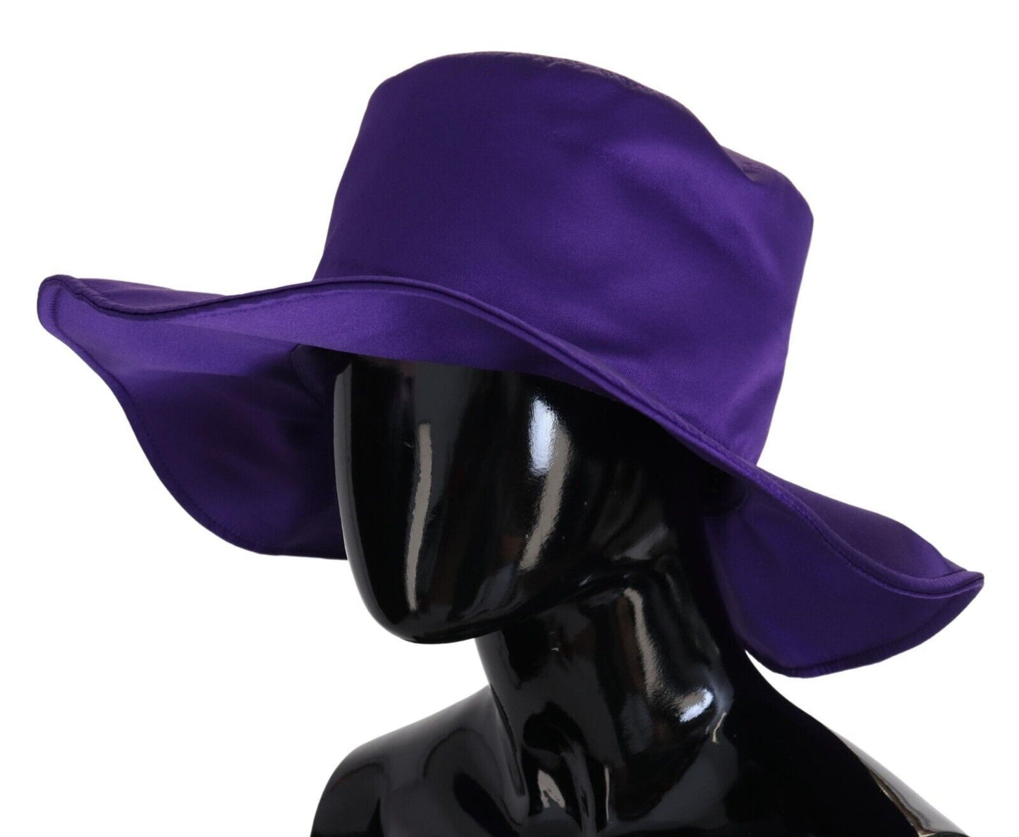 Chapeau haut de forme extensible en soie violette Dolce &amp; Gabbana